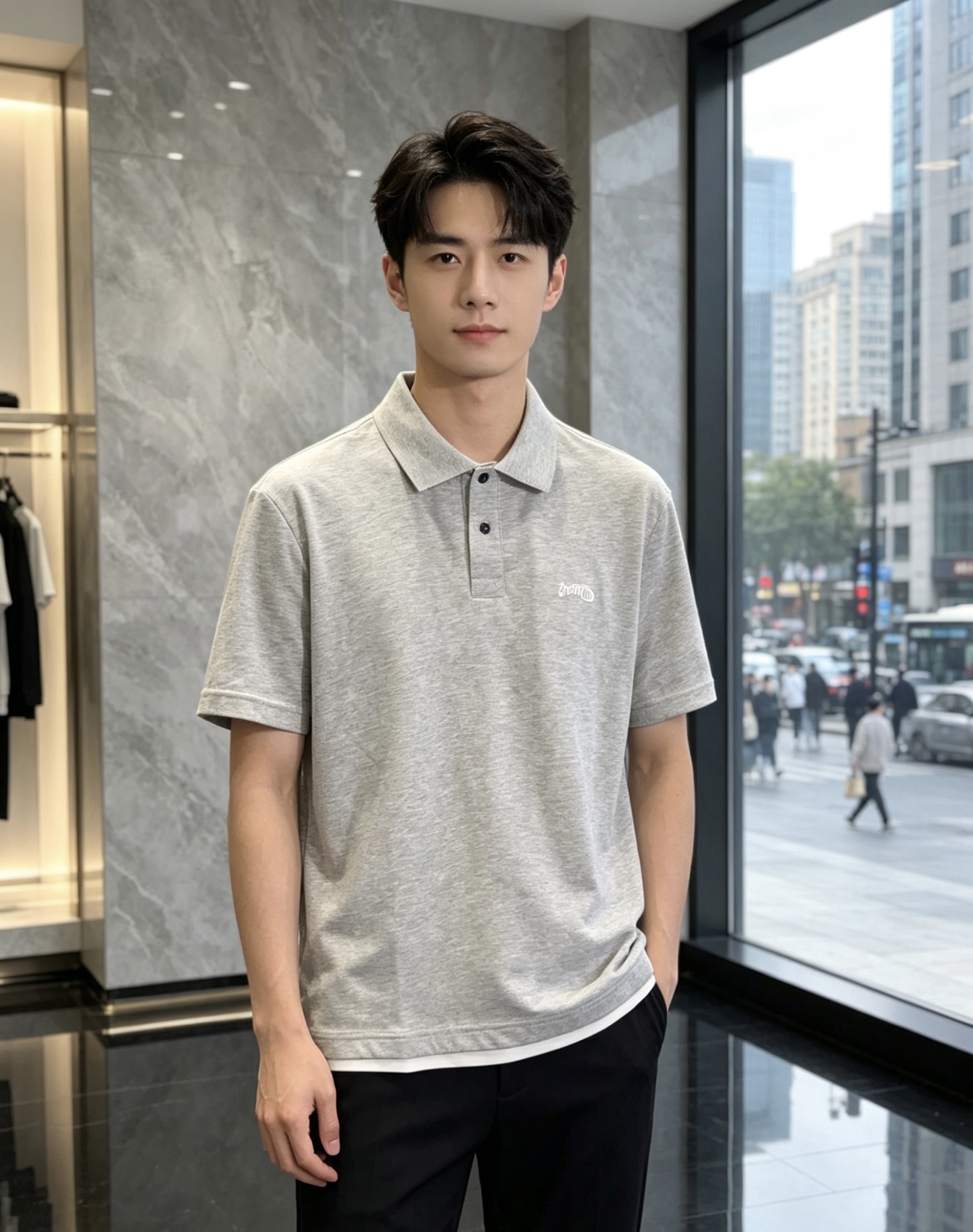 巴宝莉。26春夏新款男士标识Polo衫，延续经典老钱枫休闲翻领POLO恤.该款Polo衫采用原版专柜面料