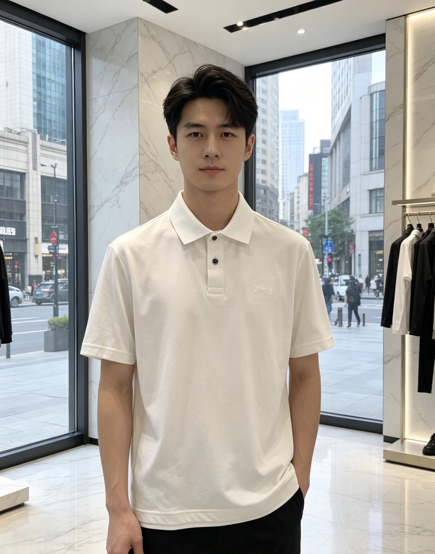 巴宝莉。 26春夏新款男士标识Polo衫，延续经典老钱枫休闲翻领POLO恤.该款Polo衫采用原版专柜面