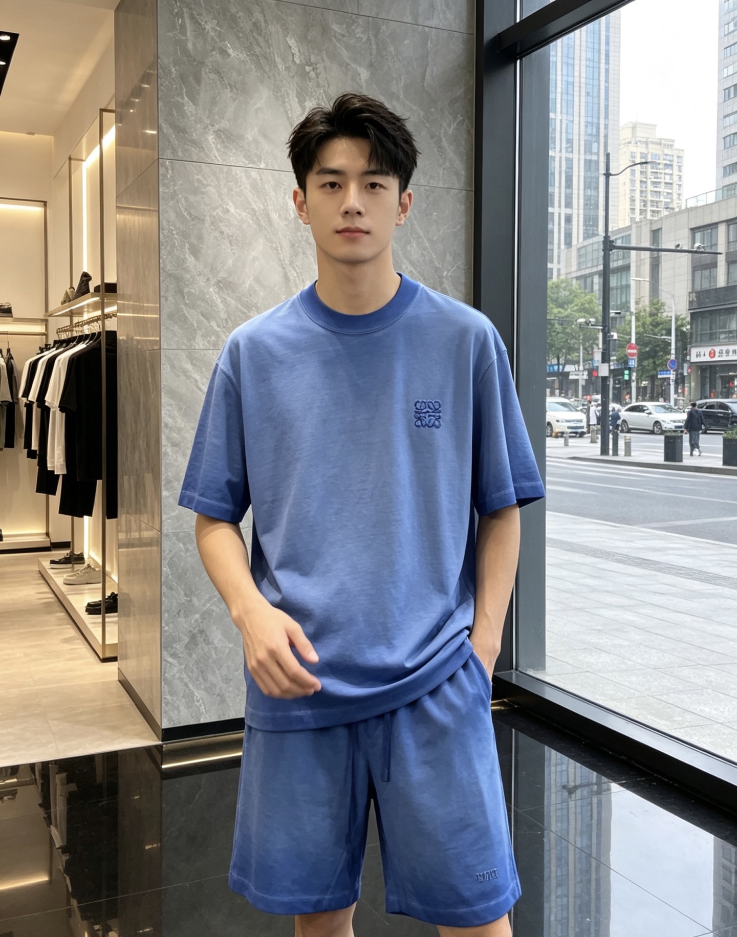 罗意威。2026春夏新品时尚圆领短袖套装。👍高级定制百搭款式！更有实用感 任何人都可以轻松驾驭 采用纯棉