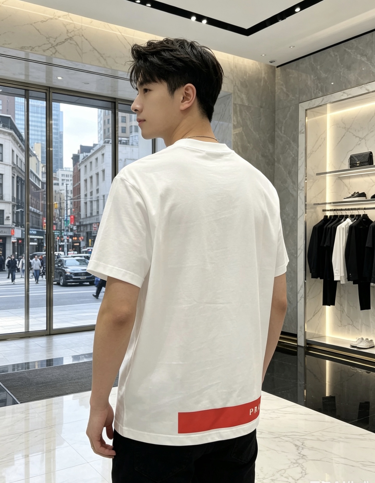 普拉达。🉑️穿200斤。2026春夏新品时尚圆领短袖👍高级定制百搭款式！更有实用感 任何人都可以轻松驾驭