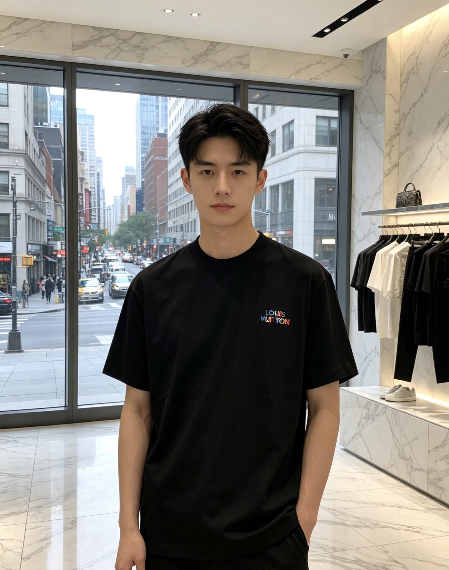Lv。🉑️穿200斤。2026春夏新品时尚圆领短袖👍高级定制百搭款式！更有实用感 任何人都可以轻松驾驭 