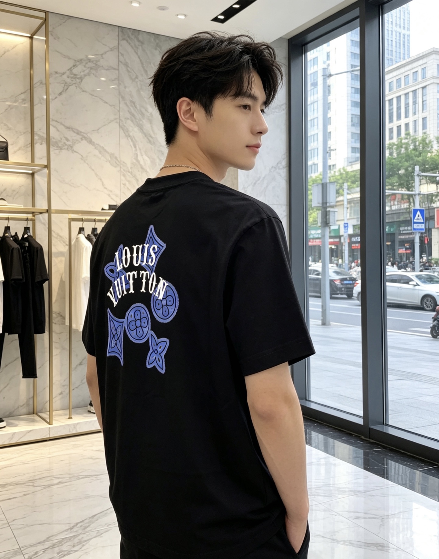 Lv。🉑️穿200斤。2026春夏新品时尚圆领短袖👍高级定制百搭款式！更有实用感 任何人都可以轻松驾驭 