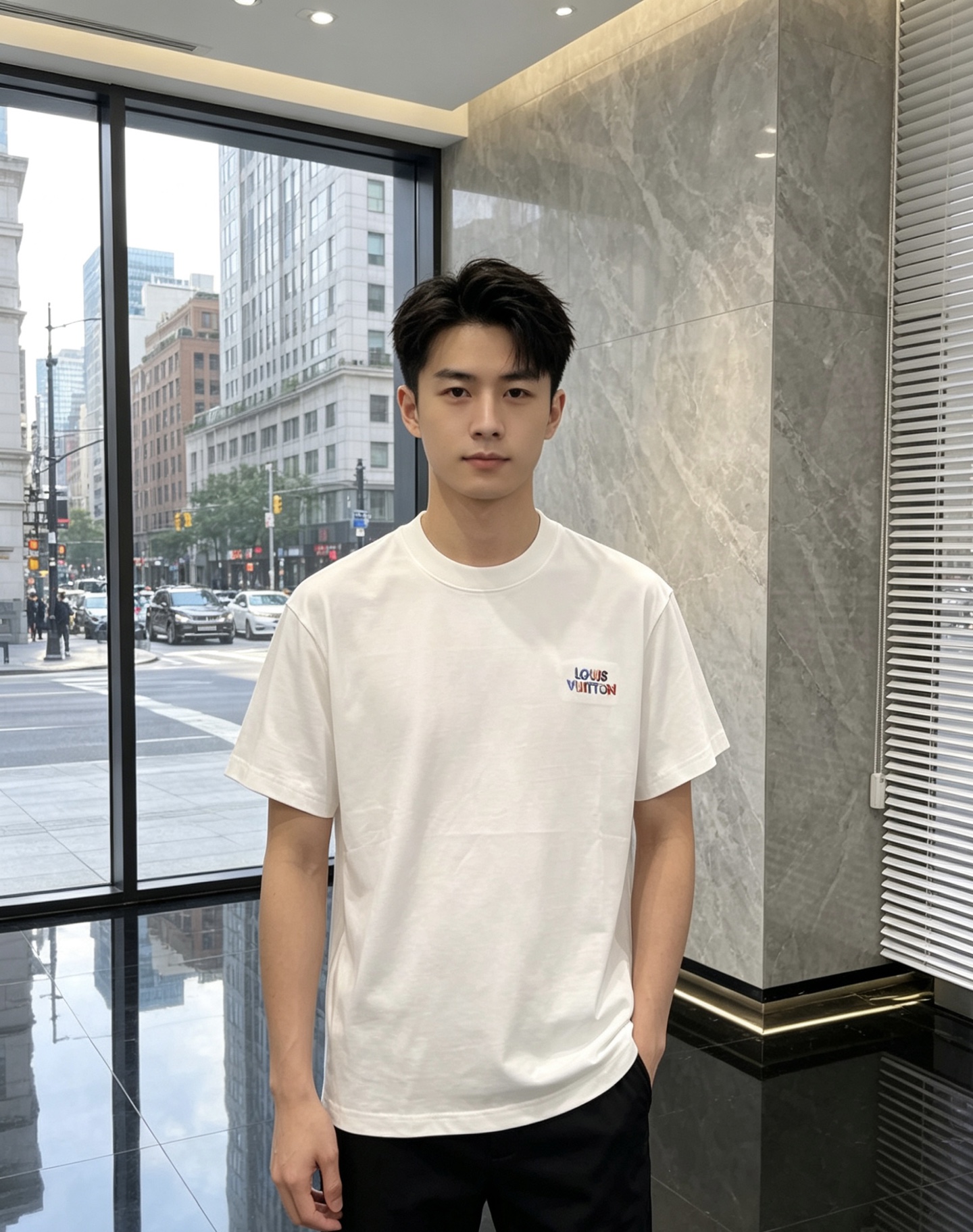 Lv。🉑️穿200斤。2026春夏新品时尚圆领短袖👍高级定制百搭款式！更有实用感 任何人都可以轻松驾驭 