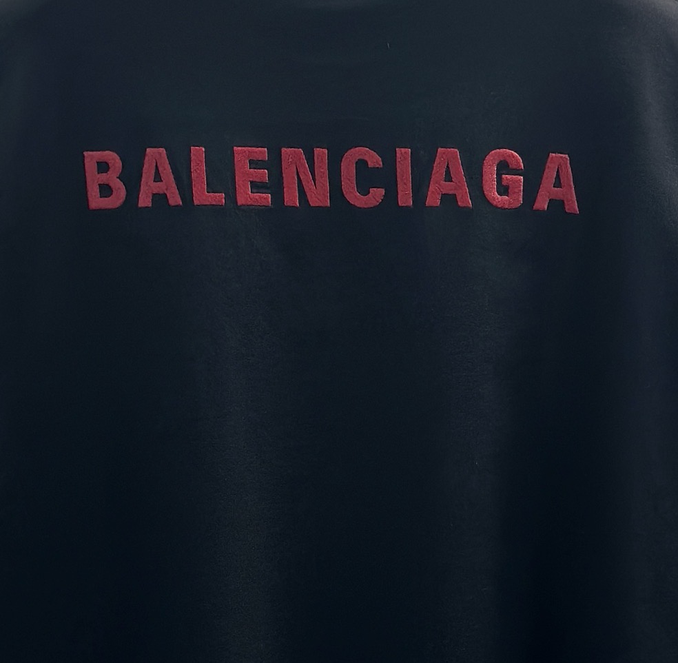 Balenciaga 款式：Balenciaga 巴黎世家 字母刺绣图案圆领短袖T恤