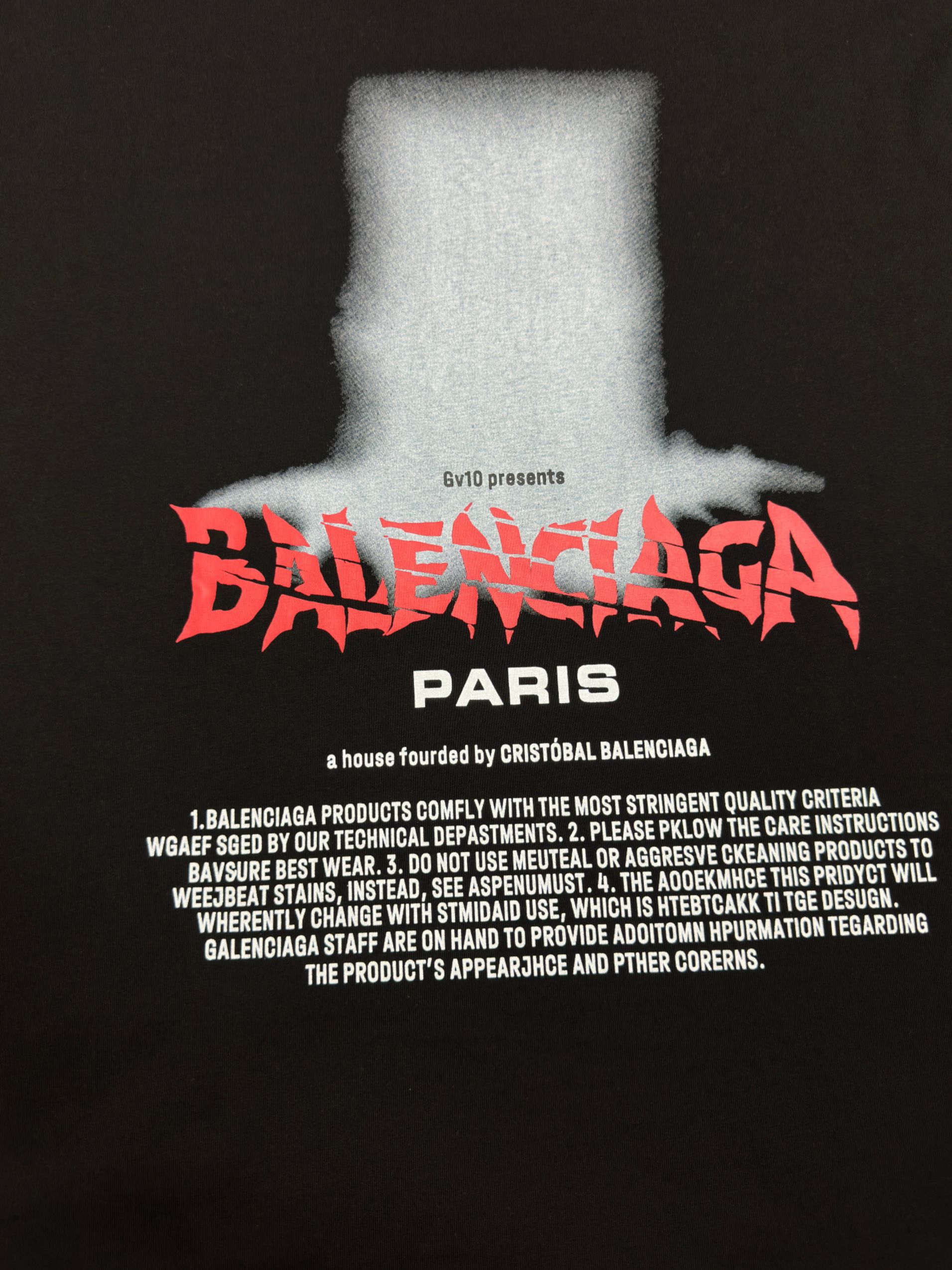Balenciaga 款式:Balenciaga巴黎世家2026新款断裂字母印花 短袖T恤