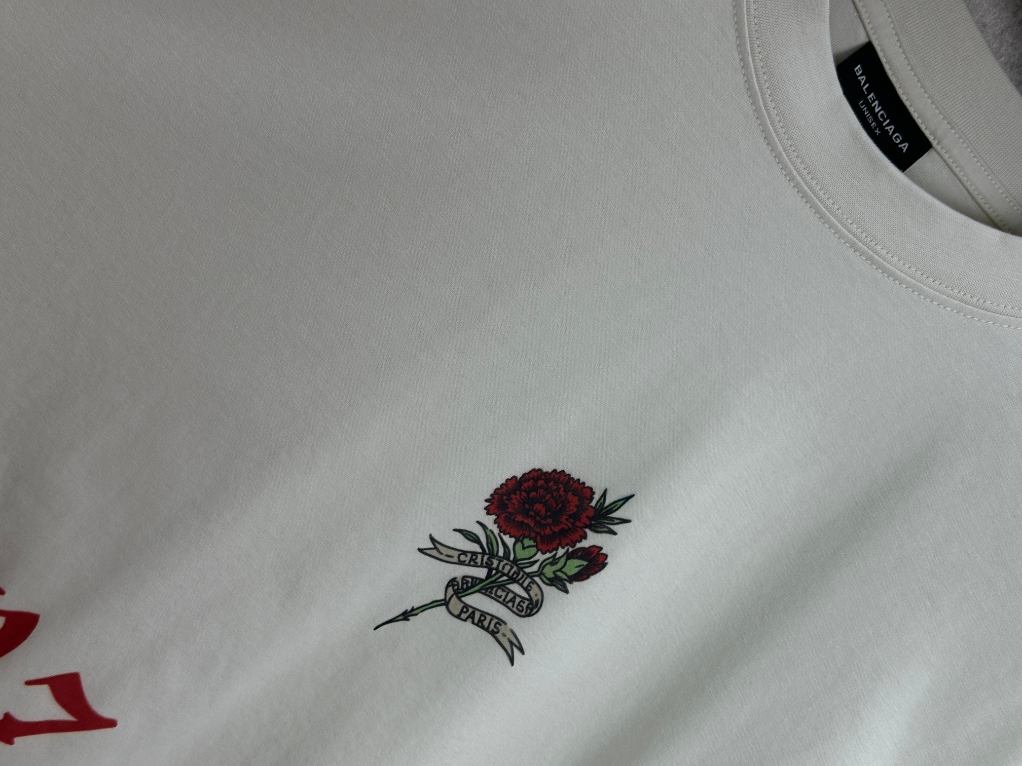 Balenciaga 款式:Balenciaga巴黎世家2026新款Tattoo系列1917白墨直喷图案 短袖T恤