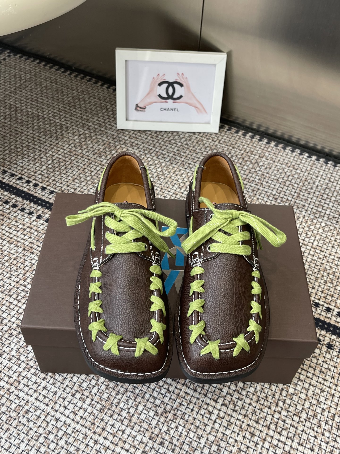 NO:680105,CAMPER LAB Boat shoes, a niche brand, contrasting woven square toe boat shoes, flat soles, casual derby shoes, couple models, original woven contrasting color craftsmanship, the recently super popular Camper derby shoes, every color combination is very beautiful and well matched, all the details are in place, the upper foot is super comfortable, the upper is cowhide, the lining is sheepskin, the sole is original molded rubber outsole, the size is 35-45 (women's 40.41, men's 45)  Customized (non-returnable), loafers, loafers, cowhide, sheepskin19860909CAMPER LAB Boat shoes小众品牌 撞色编织方头船鞋 平底 休闲德比鞋 情侣款 原版编织撞色工艺 最近超级火的Camper 德比鞋 每个配色都很好看很好搭配 所有细节到位 上脚超级舒服 鞋面牛皮 内里垫脚羊皮 鞋底原版开模橡胶大底 码数35-45（女款40.41 男款45 定做不退换）,乐福鞋,loafers,cowhide,sheepskin,Women's Shoes