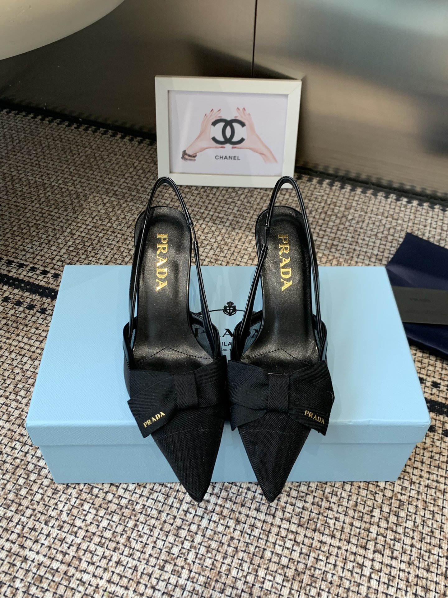 Prada Style Black Leather Women's Shoes Lookbook Reference image 1