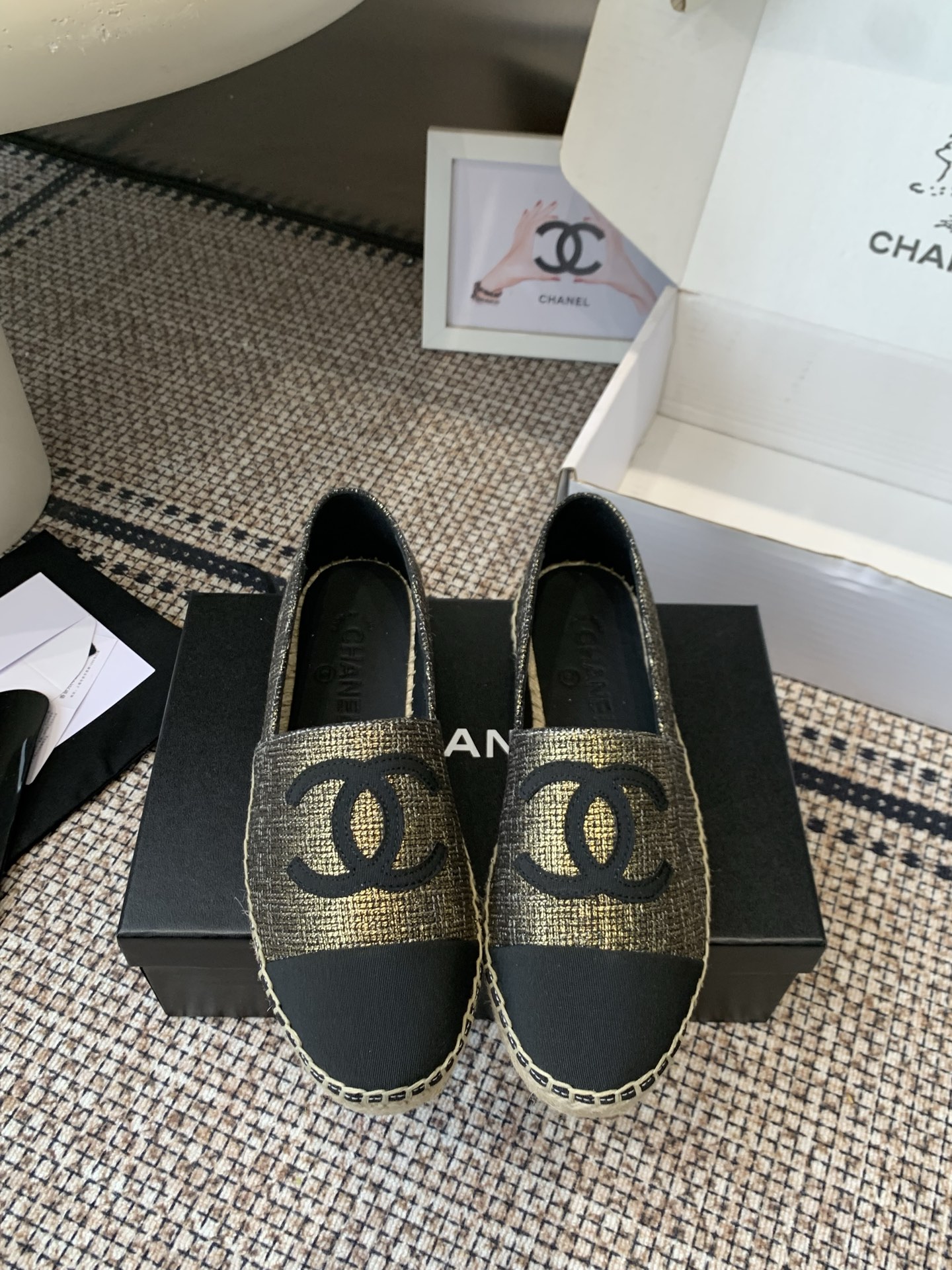 Chanel CC Logo Espadrilles