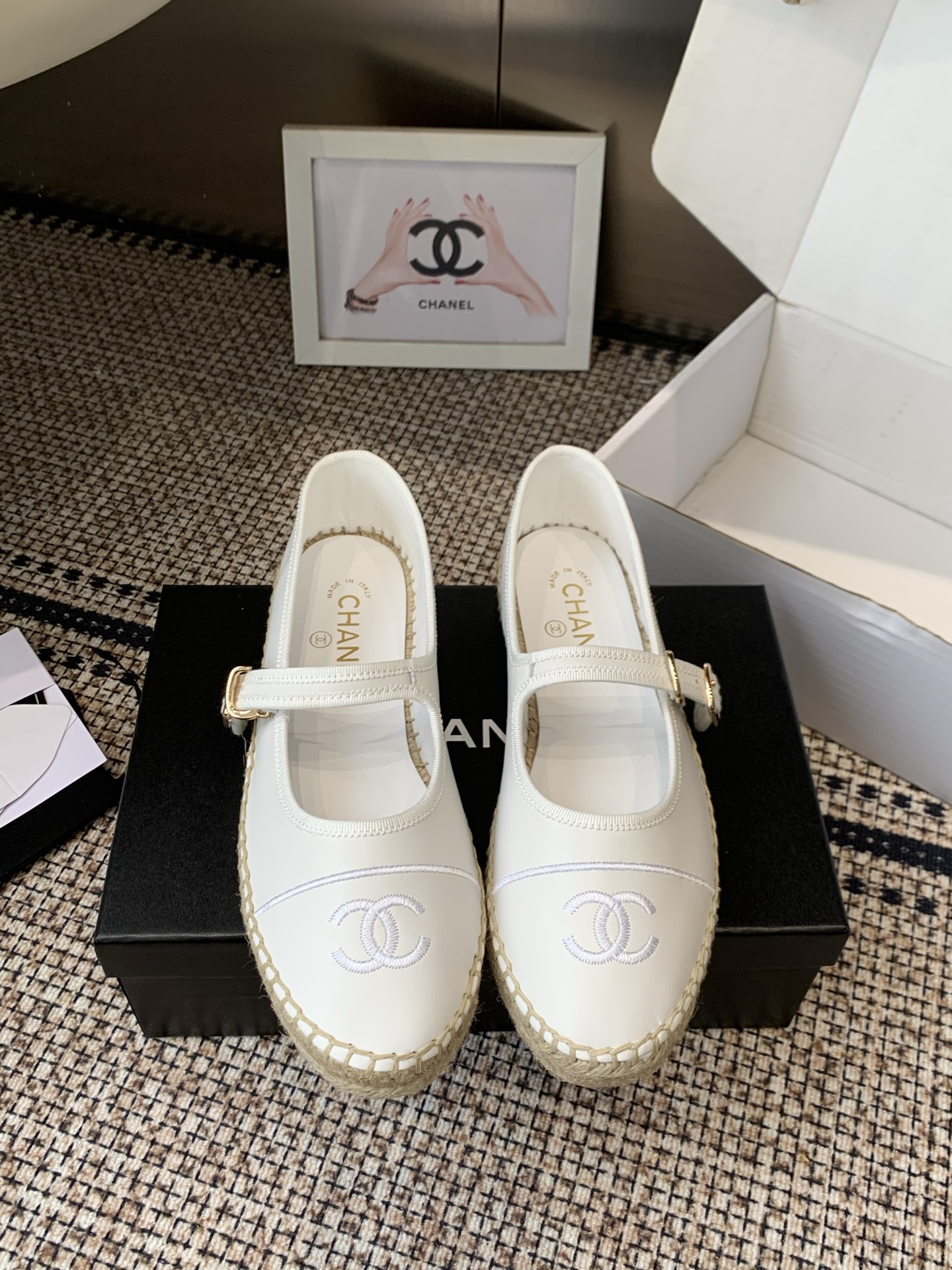 White Mary Jane Flats