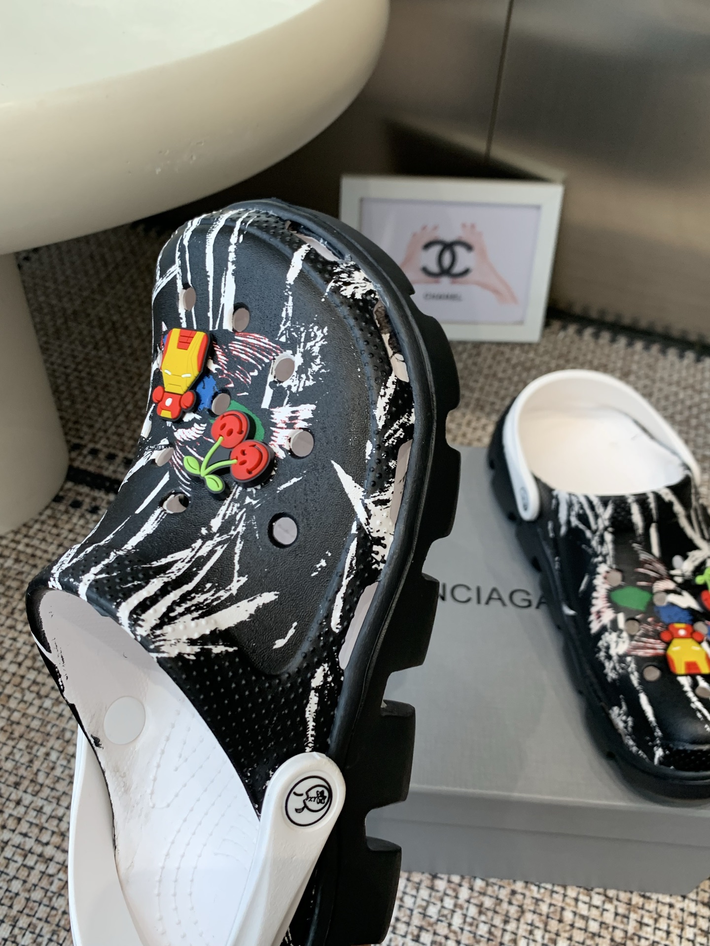 Balenciaga Printed Platform Clogs
