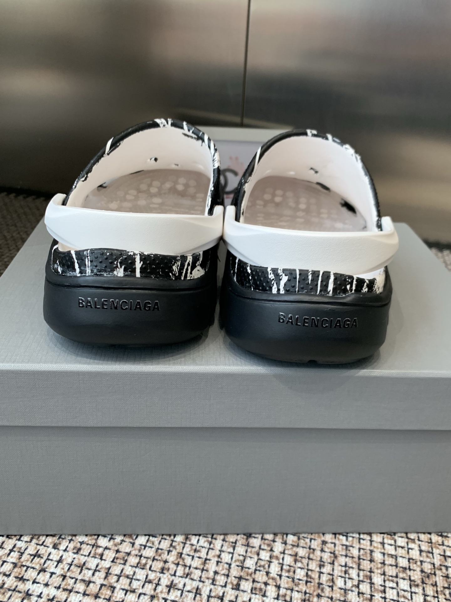 Balenciaga Printed Platform Clogs