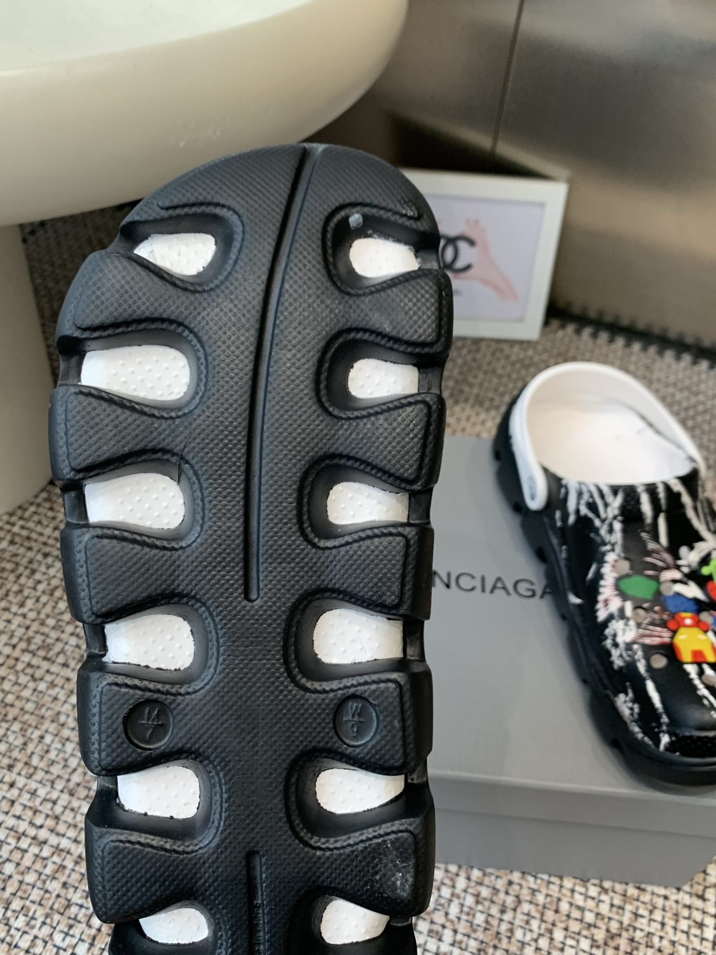 Balenciaga Printed Platform Clogs