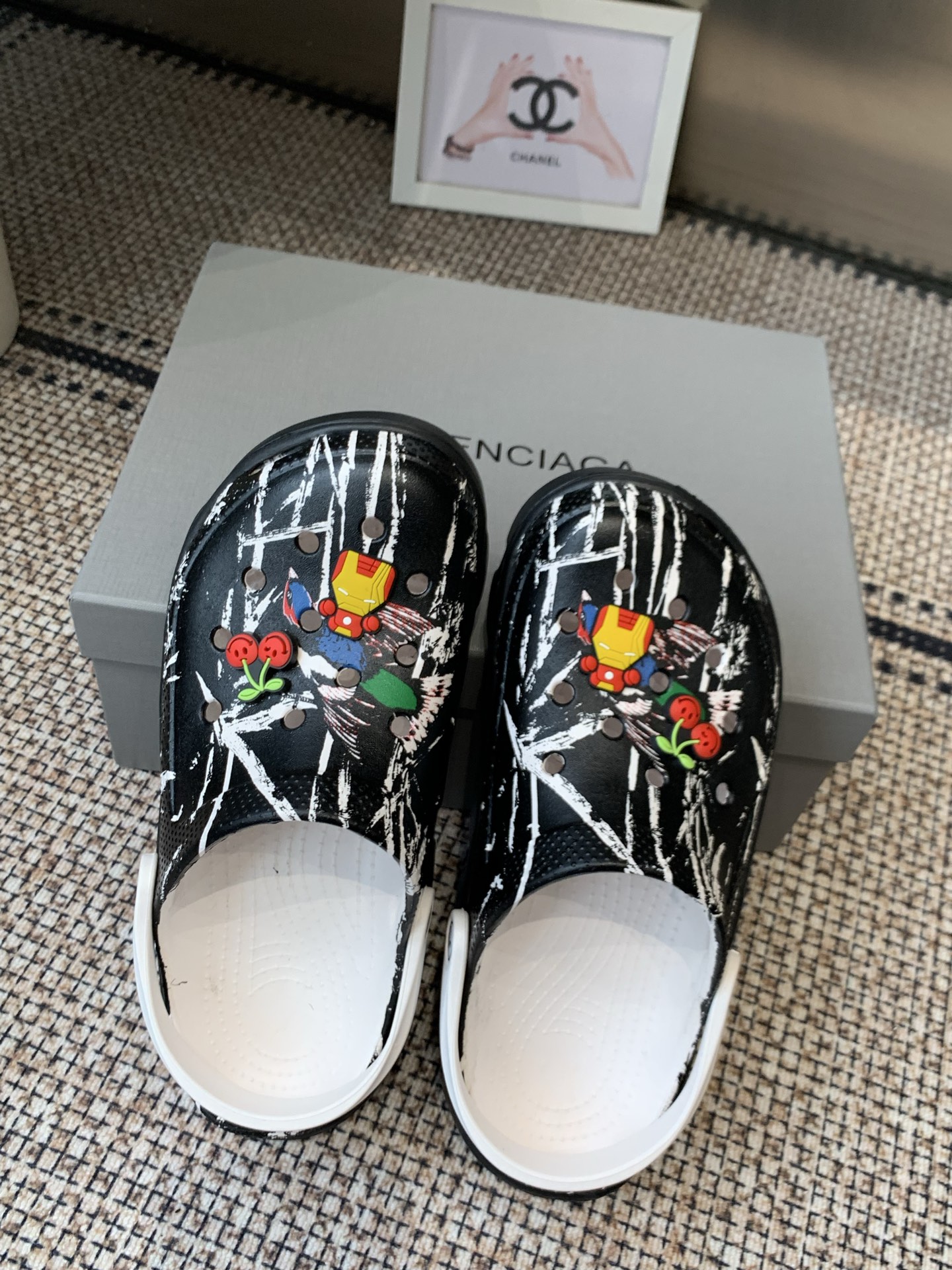Balenciaga Printed Platform Clogs