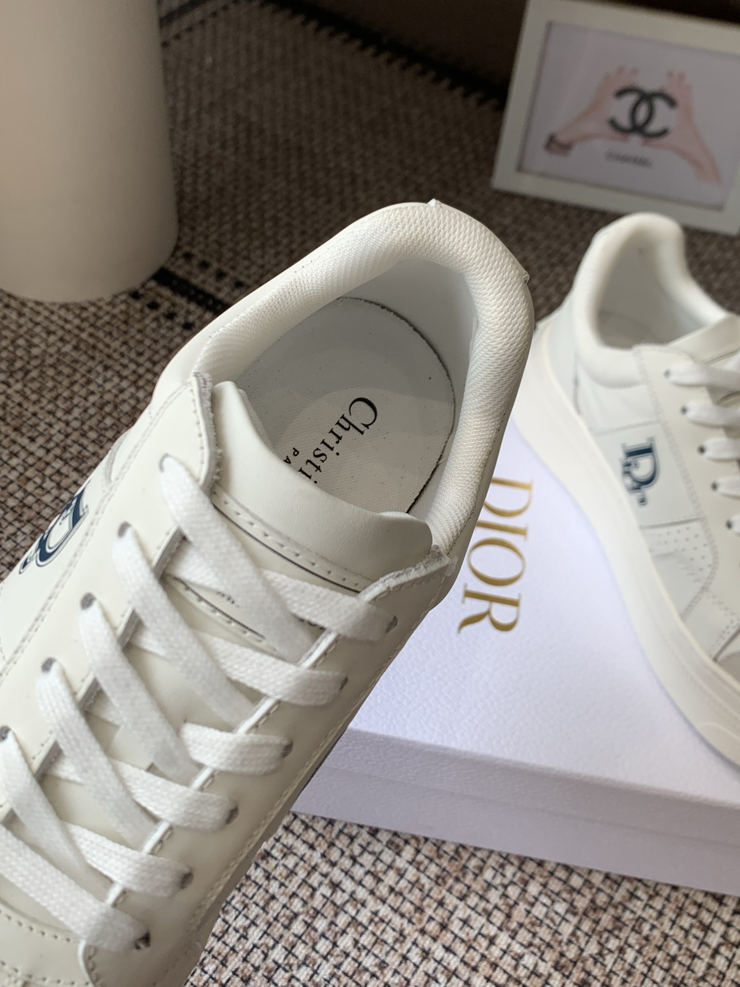 dior white star platform sneakers