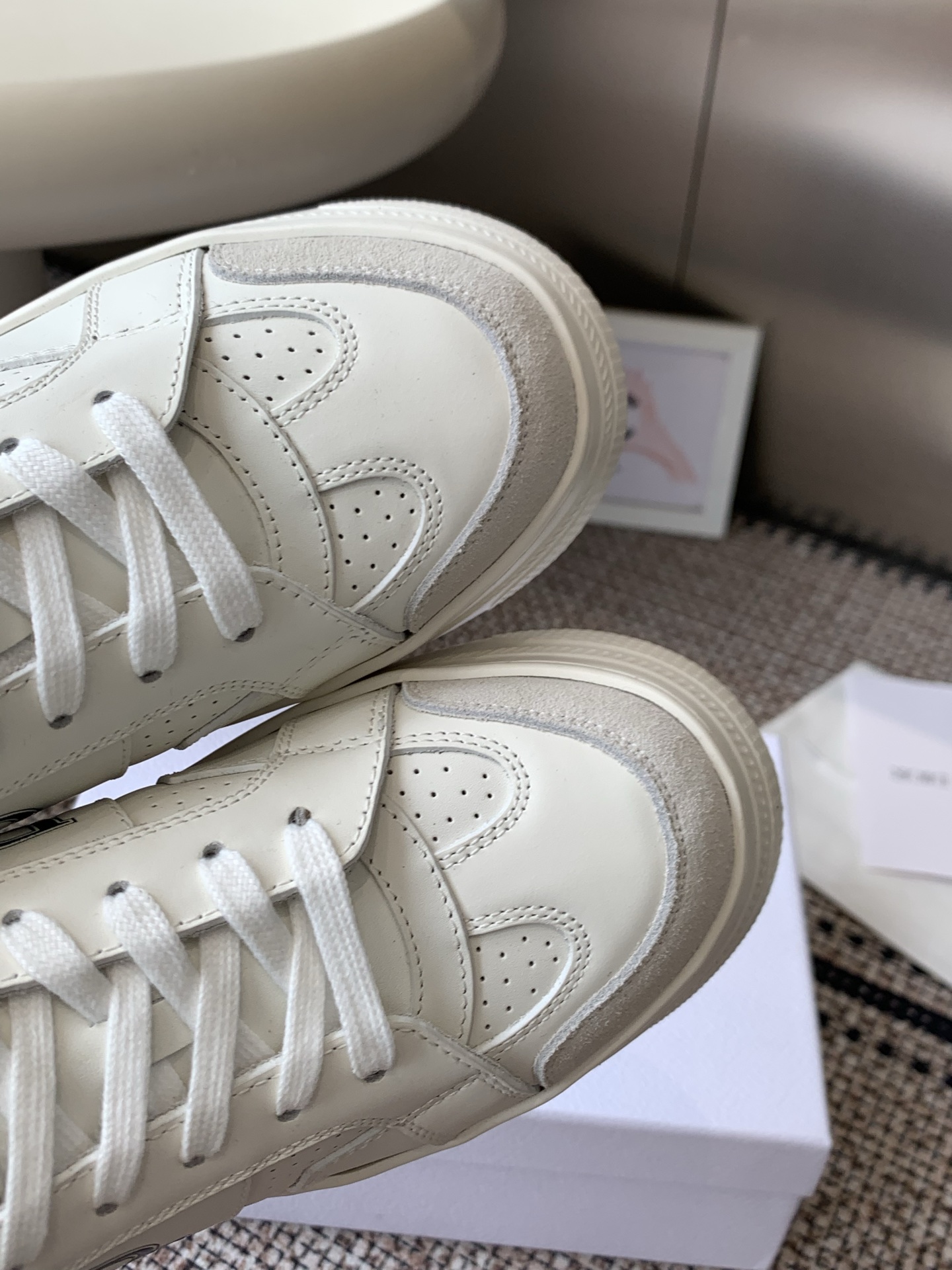 dior white star platform sneakers