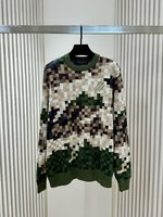 Louis Vuitton Clothing Knit Sweater Sweatshirts Embroidery Knitting Wool Winter Collection