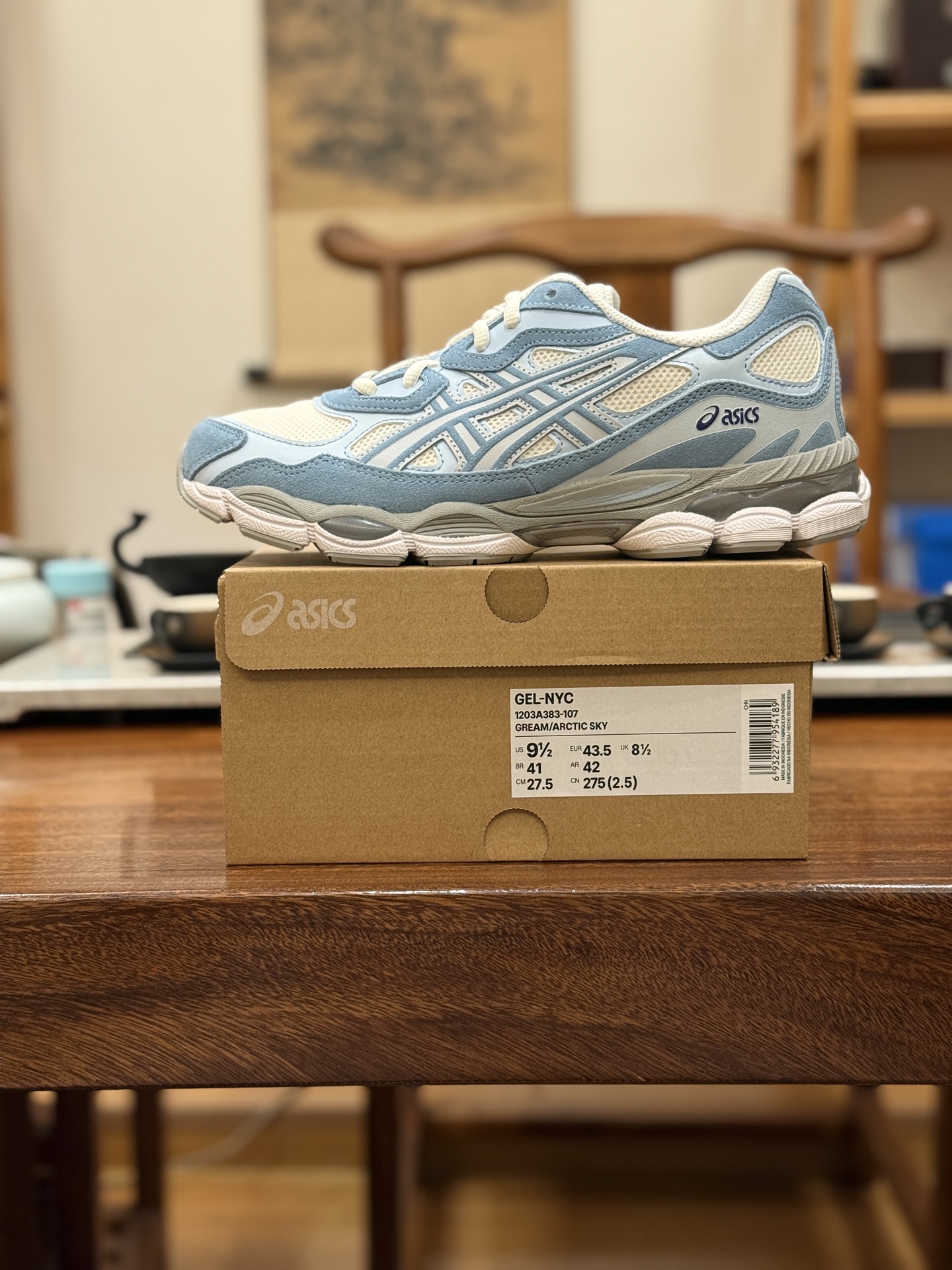 总裁版 公司级 平台货 亚瑟士 GEL-NYC 蓝色1203A383-107 男鞋 39 39.5 40 40.5 41.5 42 42.5 43.5 44 44.5 45 46 46.5 47