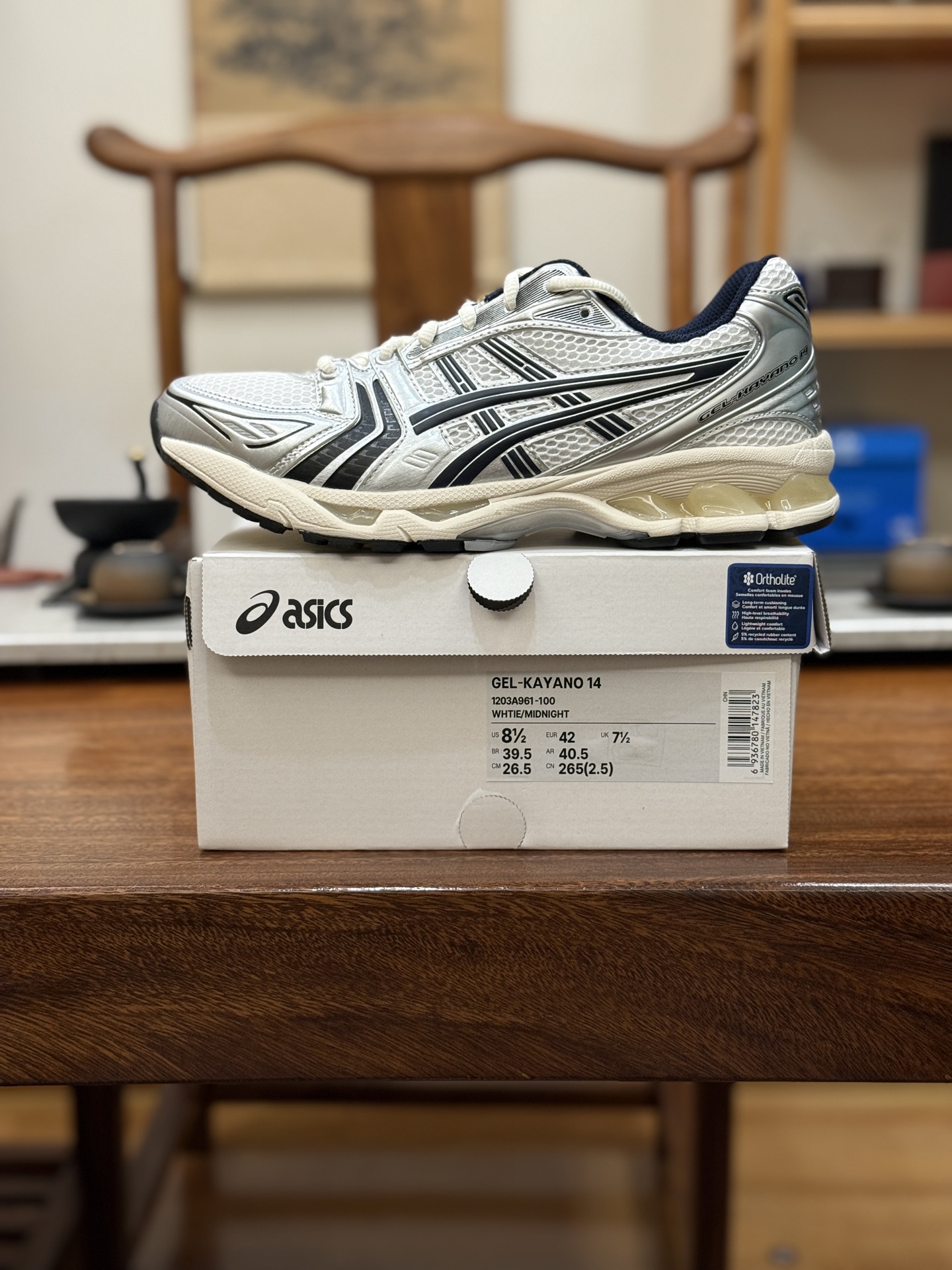 总裁版 ZC版 顶级原版 公司级 平台货 亚瑟士 GEL-KAYAYANO 14 银蓝黄 1203A961-100 男女鞋 36 37 37.5 38 39 39.5 40 40.5 41.5 42 42.5 43.5 44 44.5 45 46