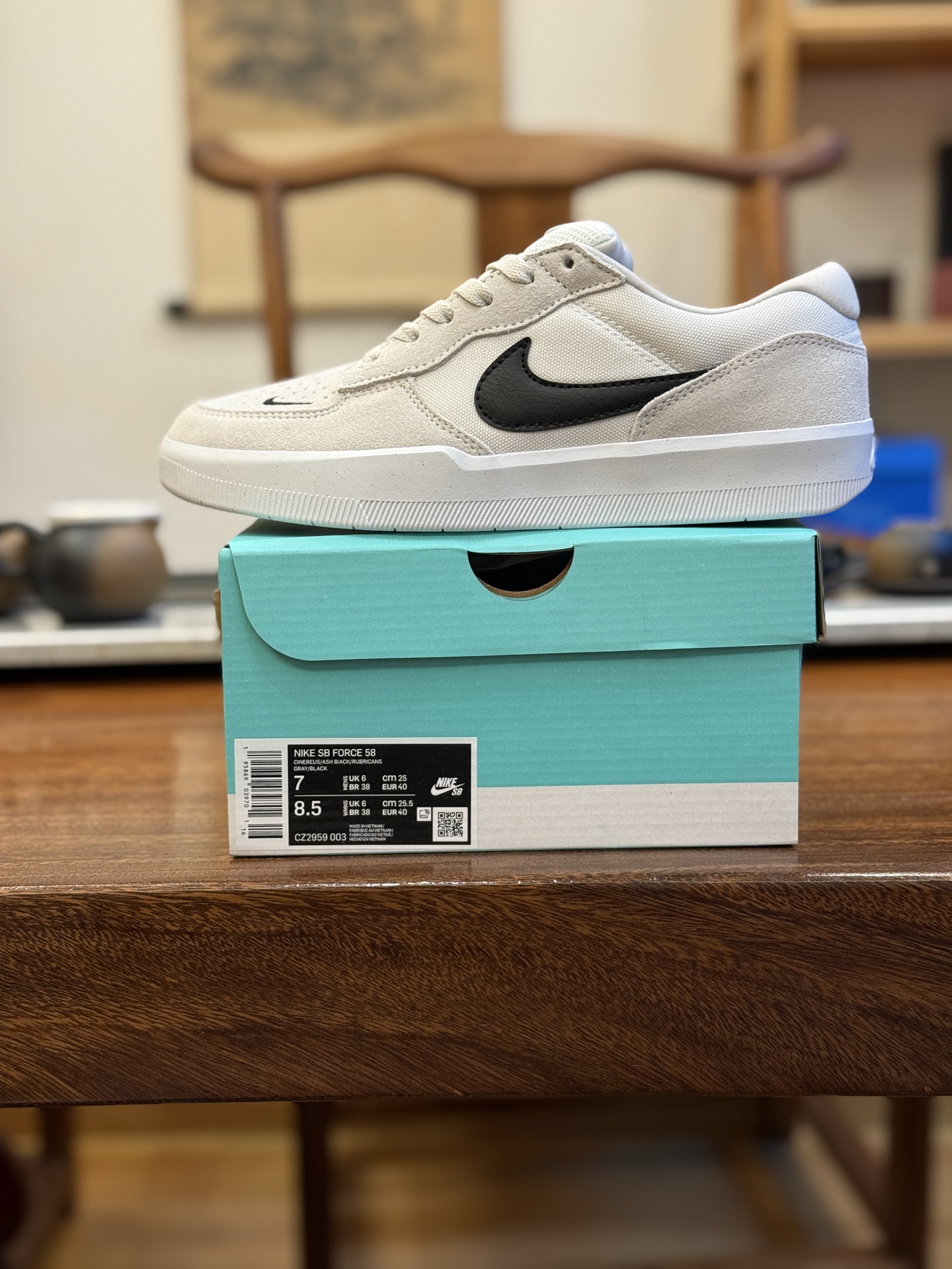 长期跑量款 性价比中的王者 SB F58款 灰黑 CZ2959-003 男女鞋 36 36.5 37.5 38 38.5 39 40 40.5 41 42 42.5 43 44 44.5 45 46