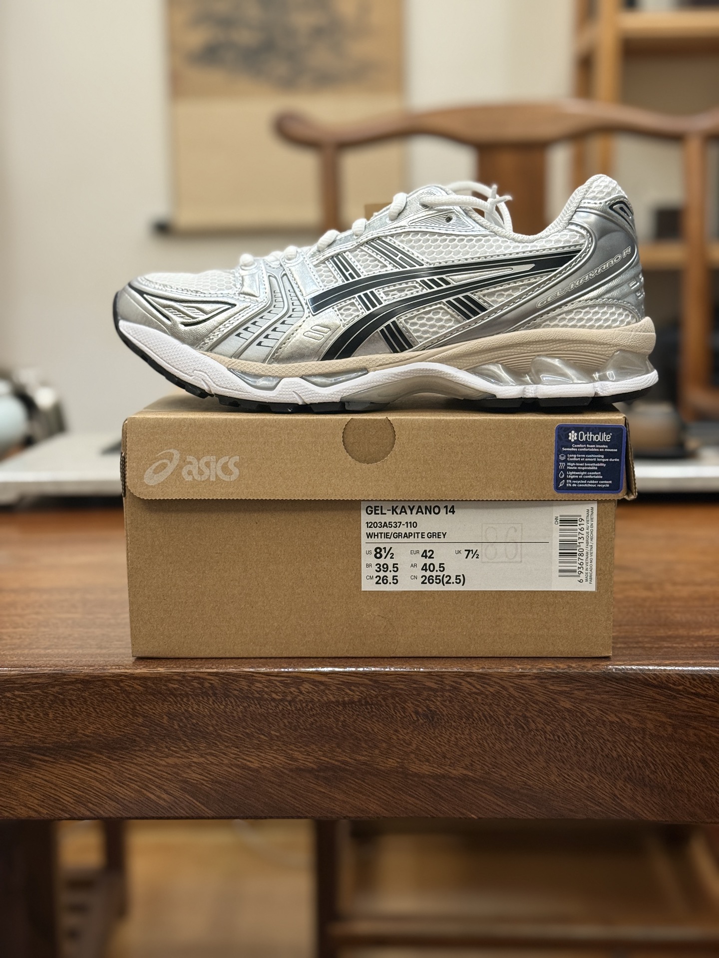 总裁版 ZC版 顶级原版 公司级 平台货 亚瑟士 GEL-KAYAYANO 14 白灰1201A537-110 男女鞋 36 37 37.5 38 39 39.5 40 40.5 41.5 42 42.5 43.5 44 44.5 45 46