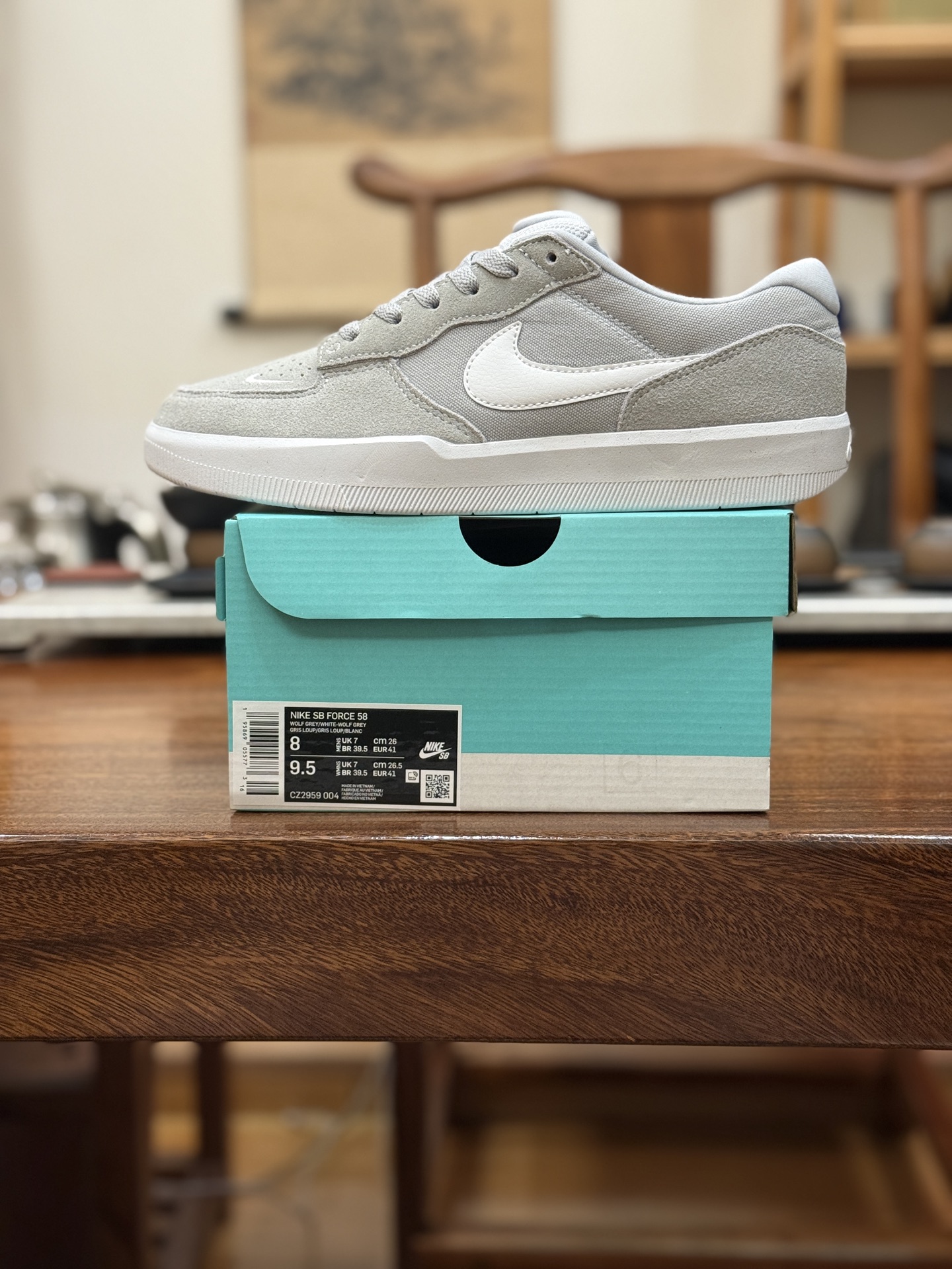 长期跑量款 性价比中的王者 SB F58款 灰白 CZ2959-004 男女鞋 36 36.5 37.5 38 38.5 39 40 40.5 41 42 42.5 43 44 44.5 45 46