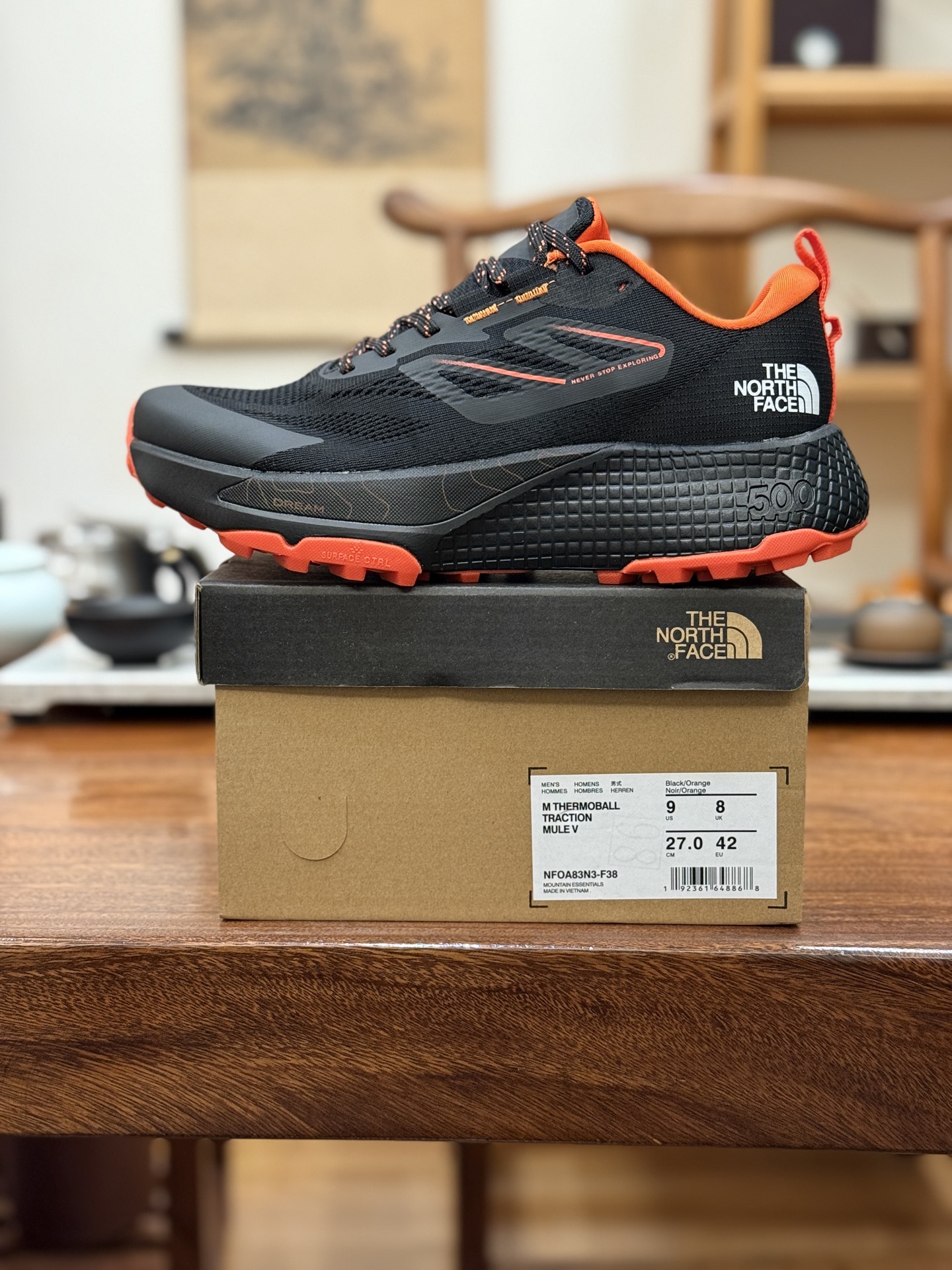 顶级原版 公司级 北面THE M ALTAMESA 500 黑桔红 A83N3-F38 男鞋 39 40 40.5 41 42 42.5 43 44 44.5 45