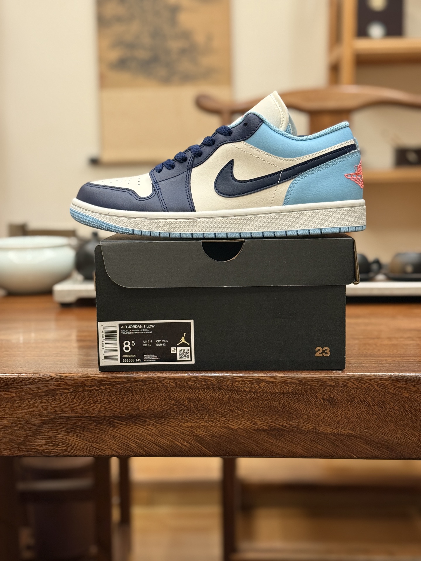 顶级原版 公司级 平台货 AIR JORDAN 1 LOW 黑曜石 553558-149 男鞋40 40.5 41 42 42.5 43 44 44.5 45 46