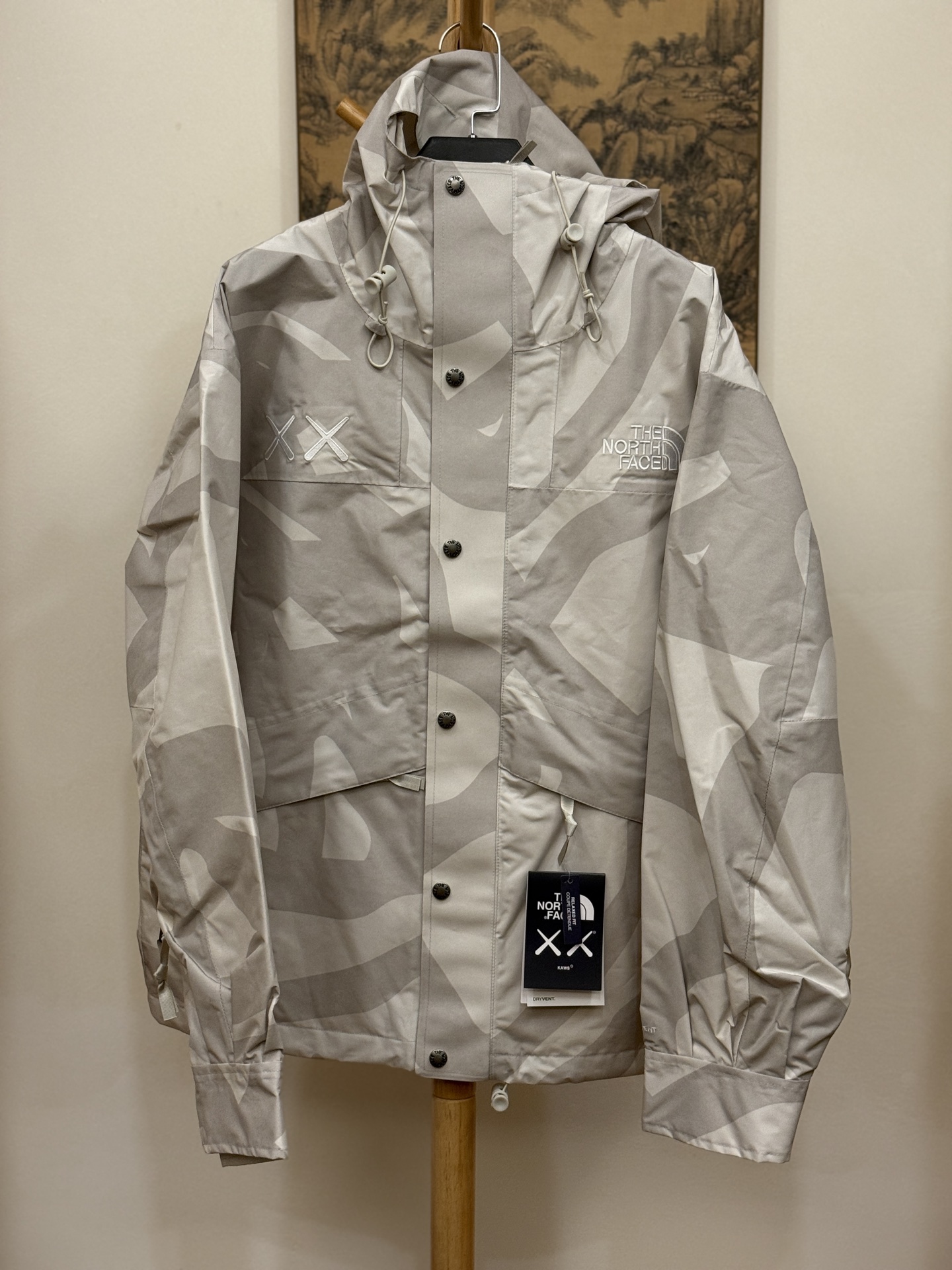 顶级版 公司级 平台货 顶级压胶版本 The North Facel 北面 经典 90冲锋衣 XX白 男女同款 尺码 XS S M L XL XXL