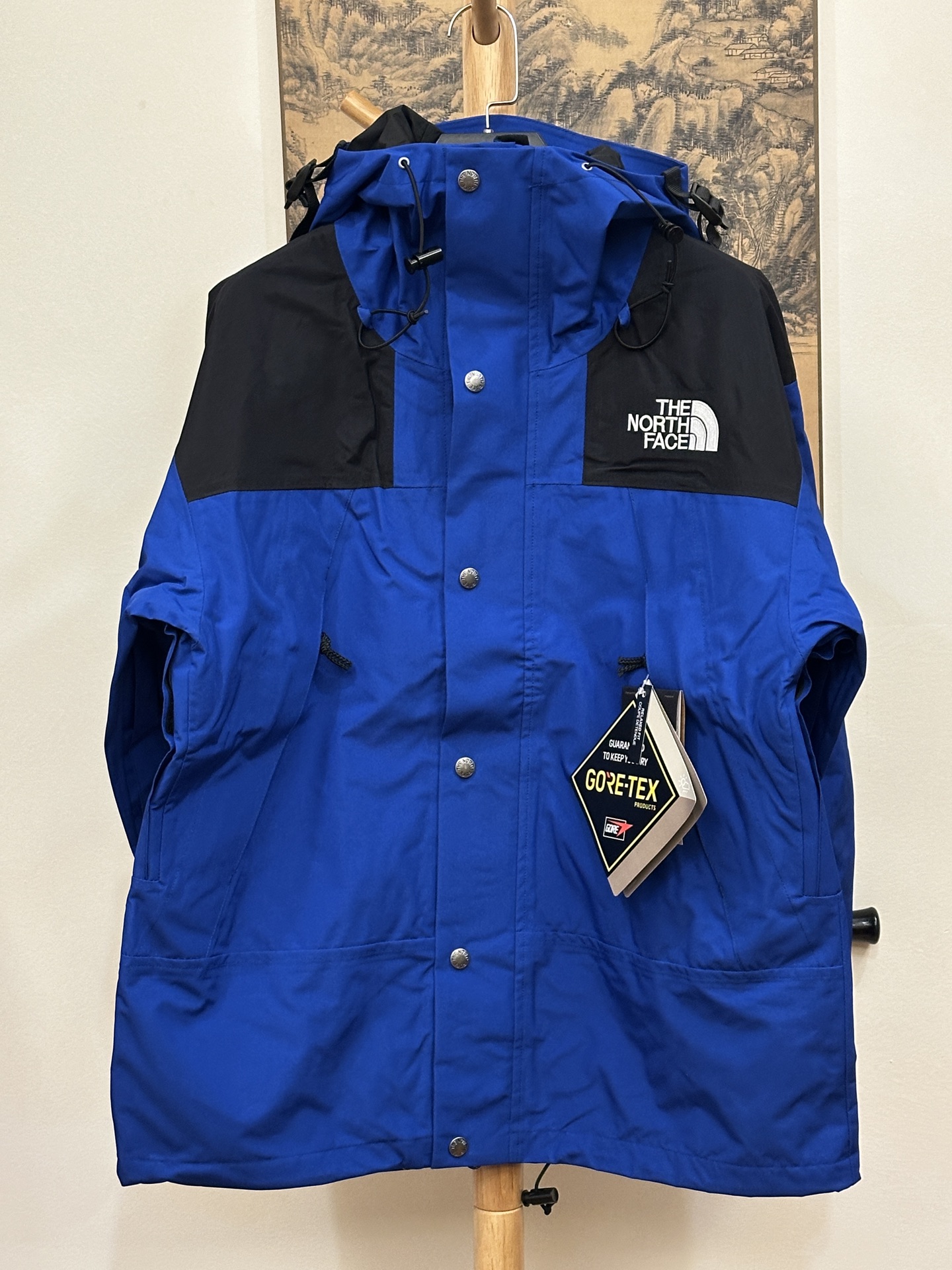 顶级版 公司级 平台货 顶级压胶版本 The North Facel 北面 经典 90冲锋衣 宝蓝色 男女同款 尺码 XS S M L XL XXL