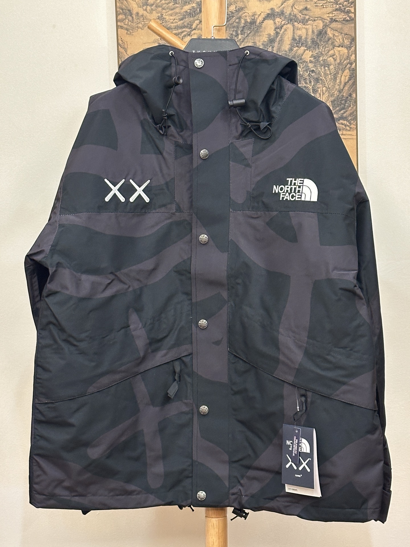 顶级版 公司级 平台货 顶级压胶版本 The North Facel 北面 经典 90冲锋衣XX 黑色 男女同款 尺码 XS S M L XL XXL