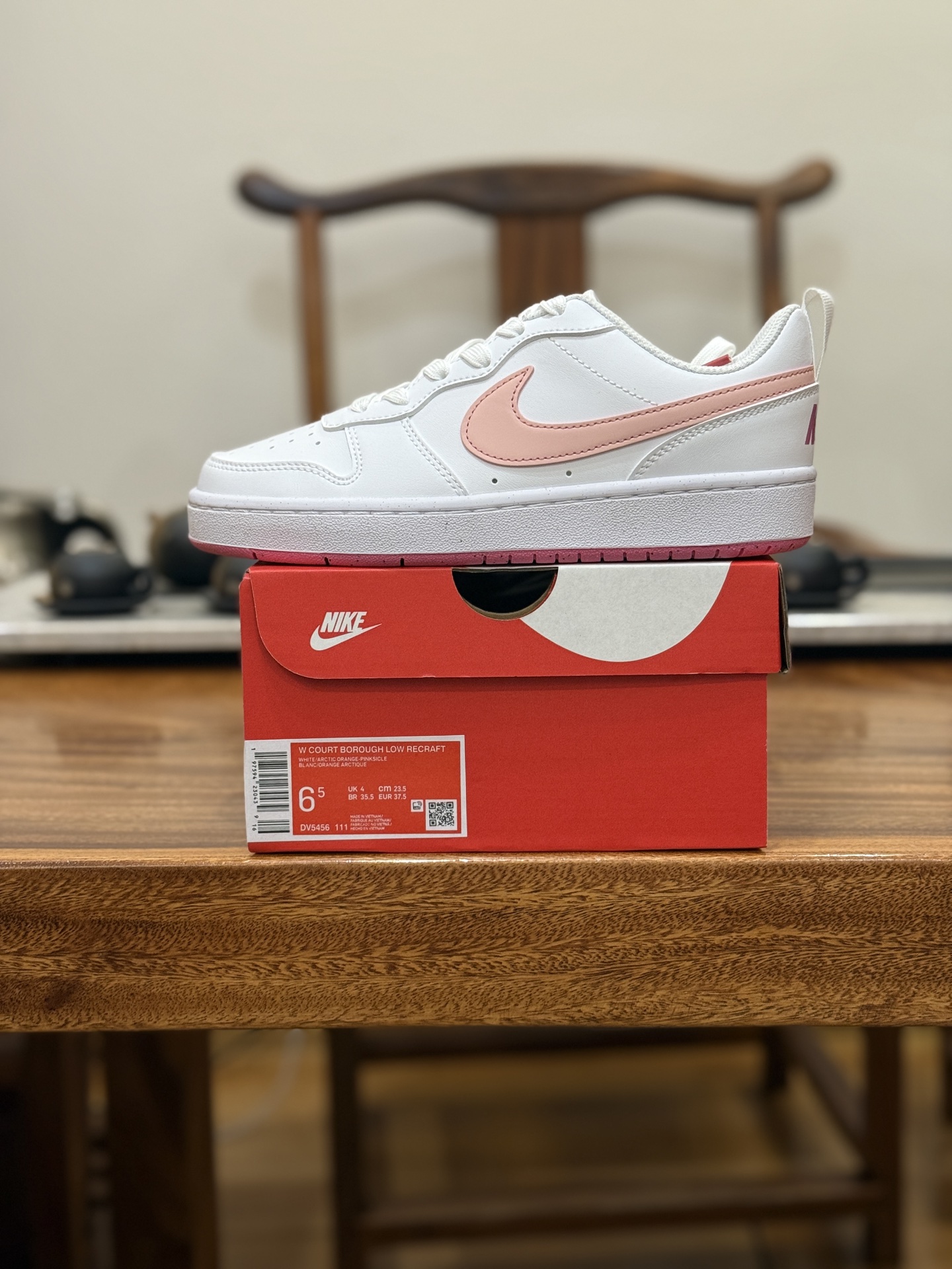公司级 平台货 COURT BOROUGH LOW 2 小空军 女鞋 白粉 DV5456-111