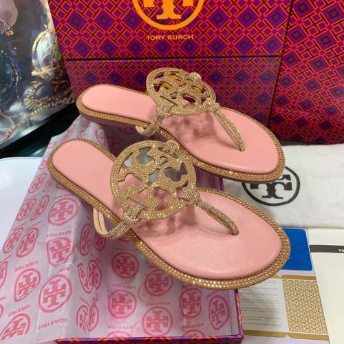 Tory Burch Embellished Thong Sandals with Iconic Logo, Comfortable & Stylish 1 Tory Burch Embellished Thong Sandals with Iconic Logo, Comfortable & Stylish