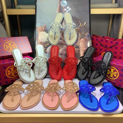 Tory Burch Crystal Embellished Thong Sandals - Comfortable & Stylish 1 Tory Burch Crystal Embellished Thong Sandals - Comfortable & Stylish