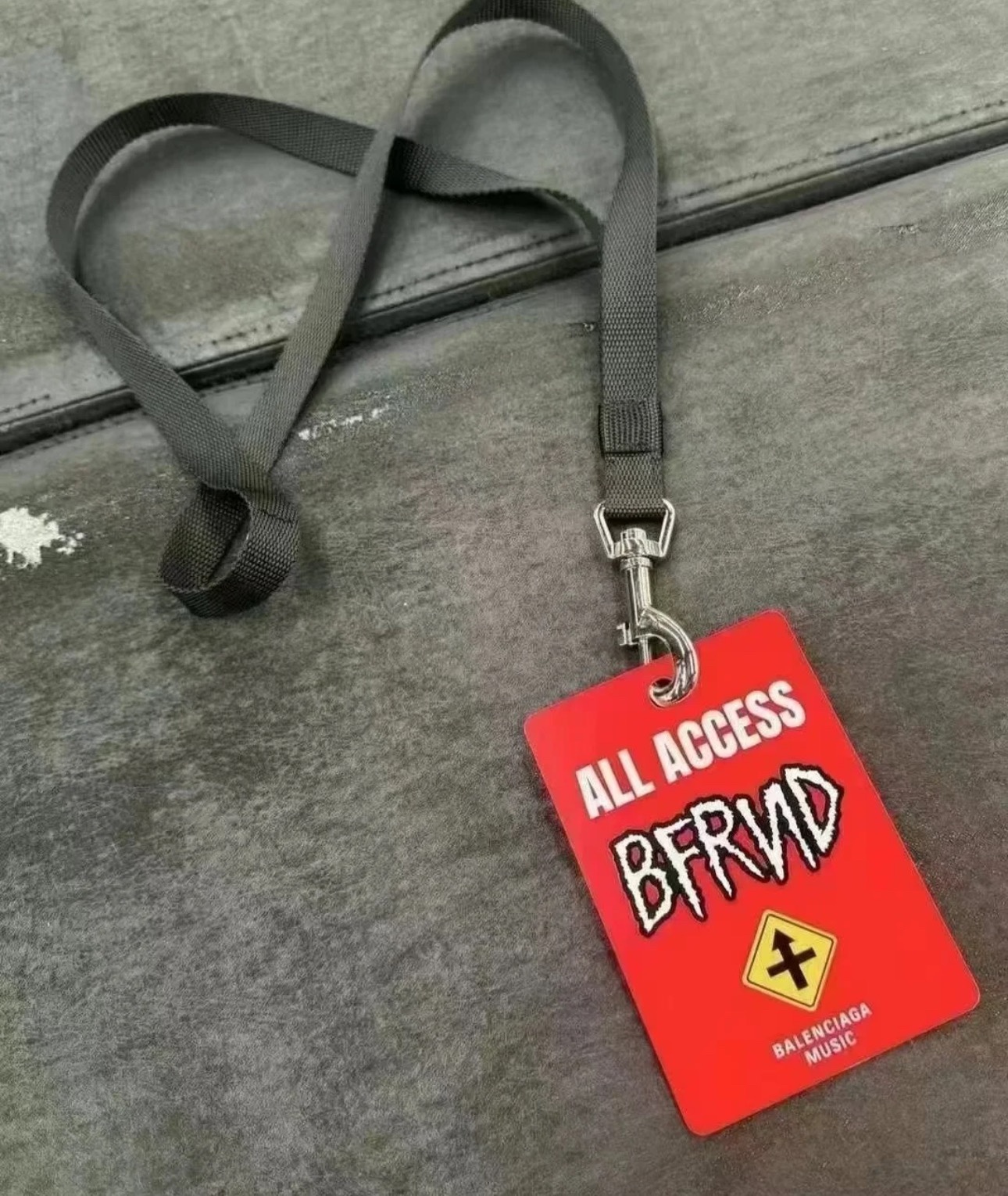 Balenciaga Music BFRND All Access Pass Lanyard - Red