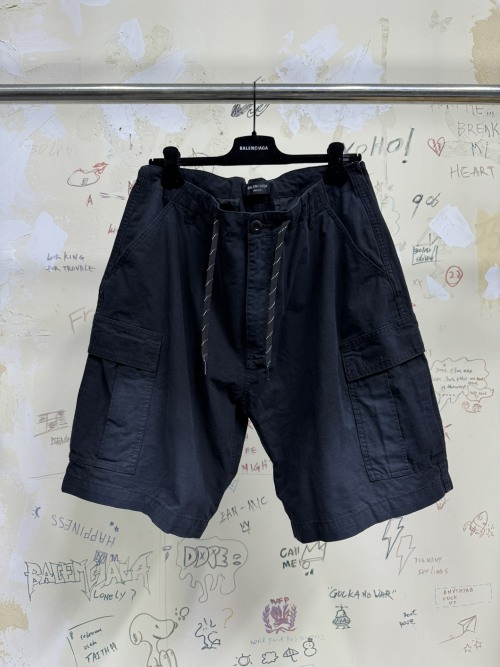 Balenciaga Men's Relaxed Fit Cargo Shorts with Drawstring - Summer Collection