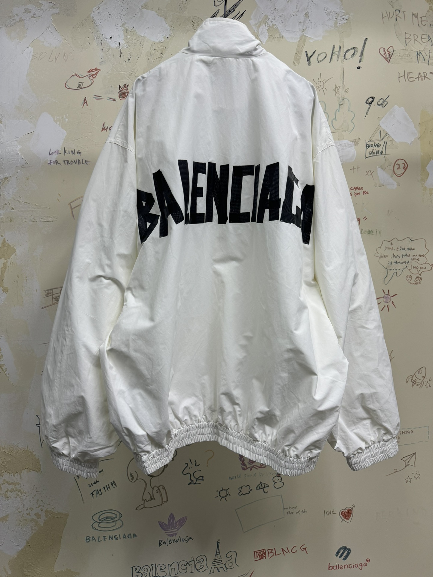 Balenciaga Logo Windbreaker Jacket - Relaxed Fit, Cotton Blend 3 i1727747759 4952 0