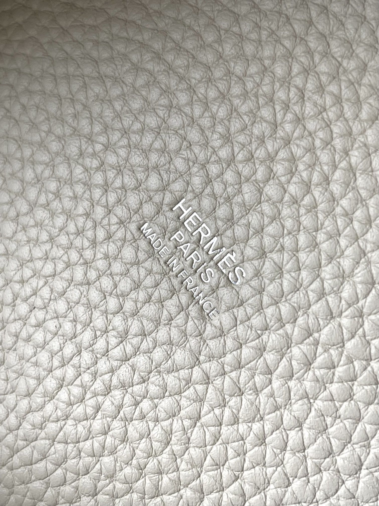 奶昔白现货❤️
 菜篮子22cm picotin lock tc皮/银扣