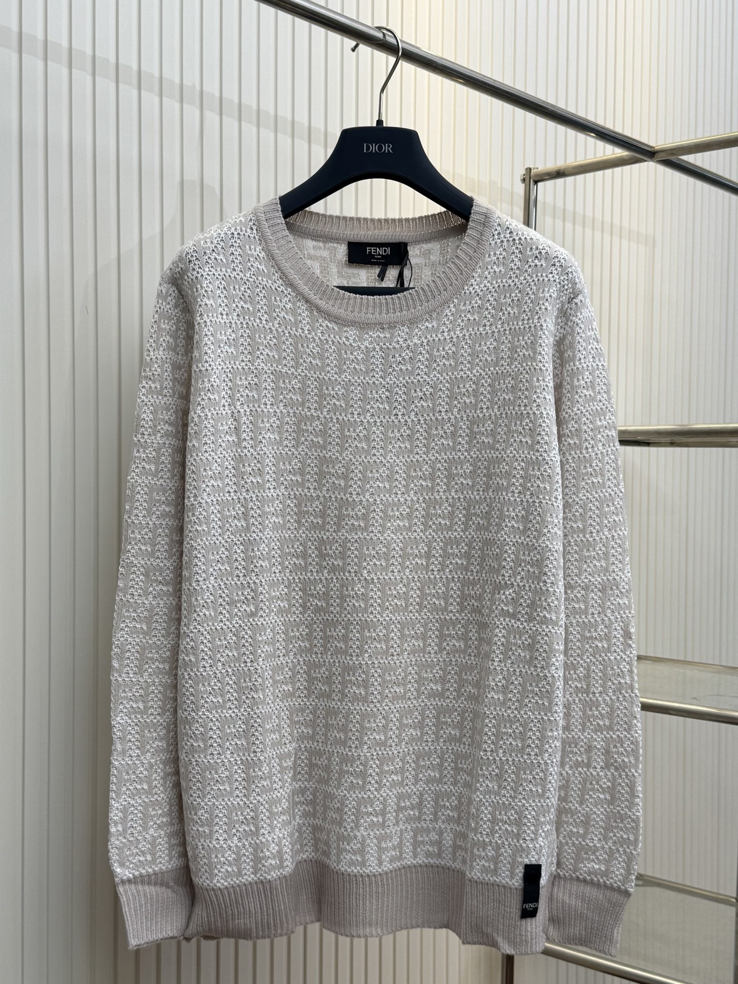 p725, end, fendy. pure, round collar, sweater. _other organiser - 图片 1