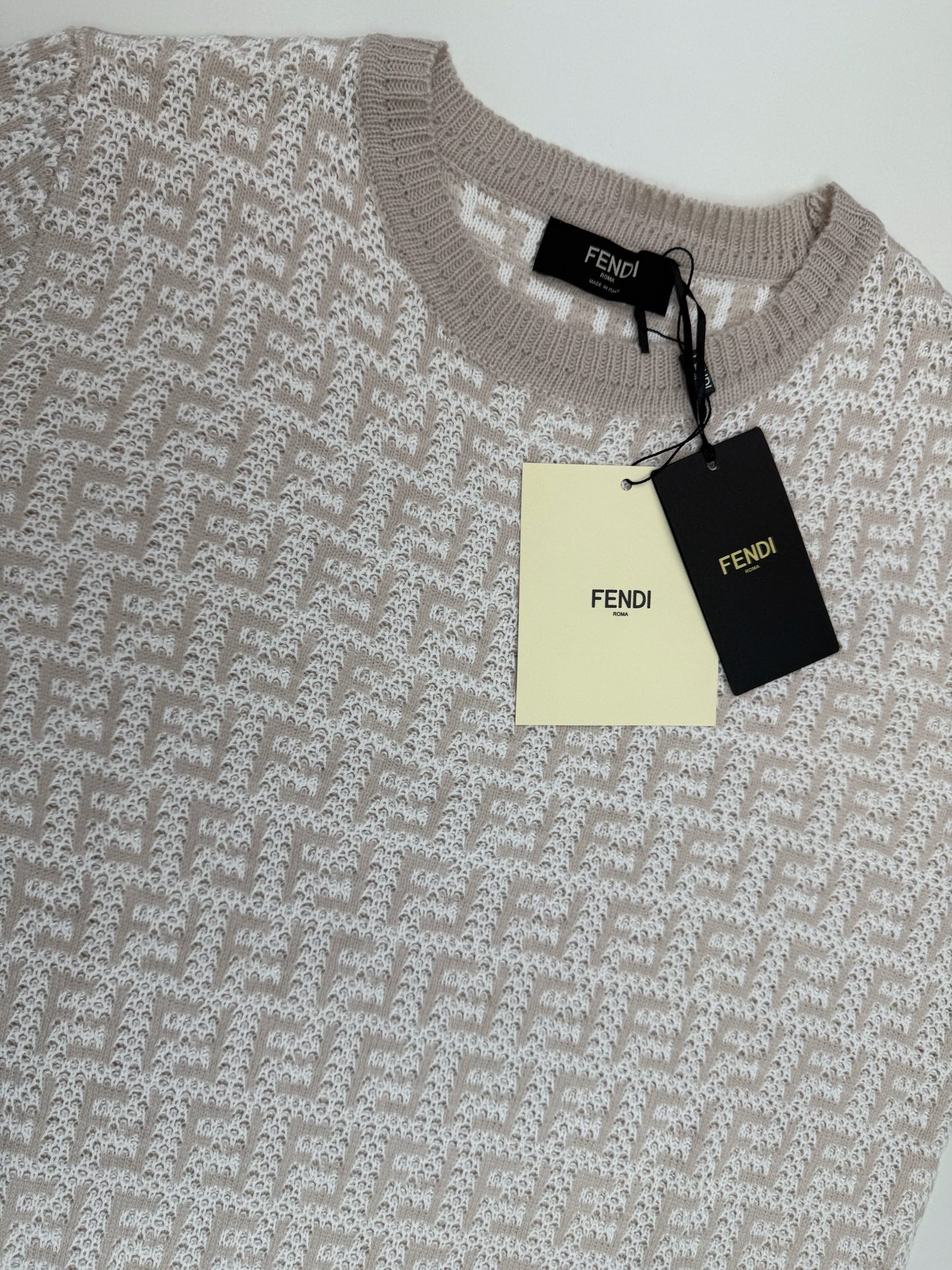 p725, end, fendy. pure, round collar, sweater. _other organiser - 图片 4