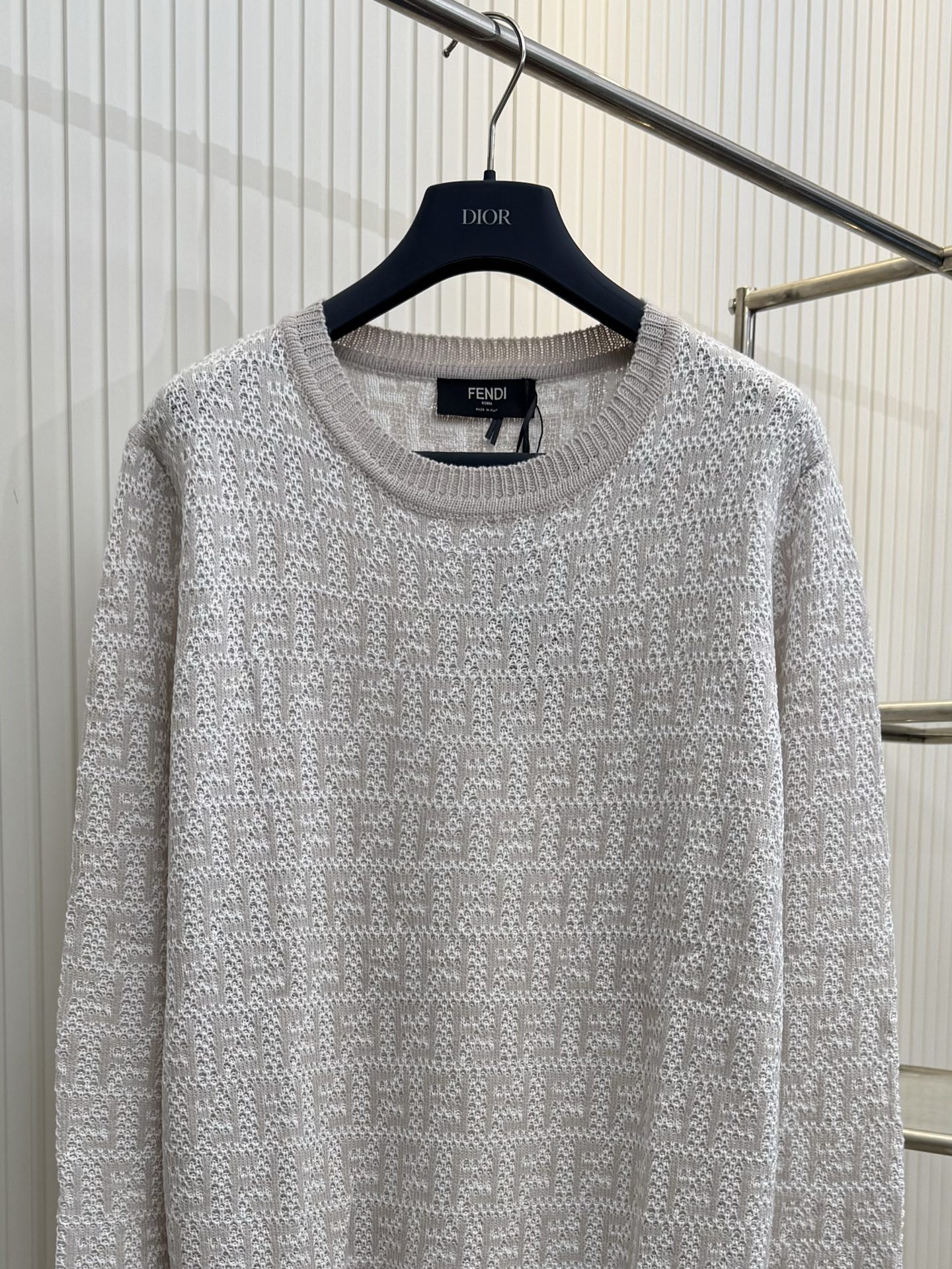 p725, end, fendy. pure, round collar, sweater. _other organiser - 图片 3