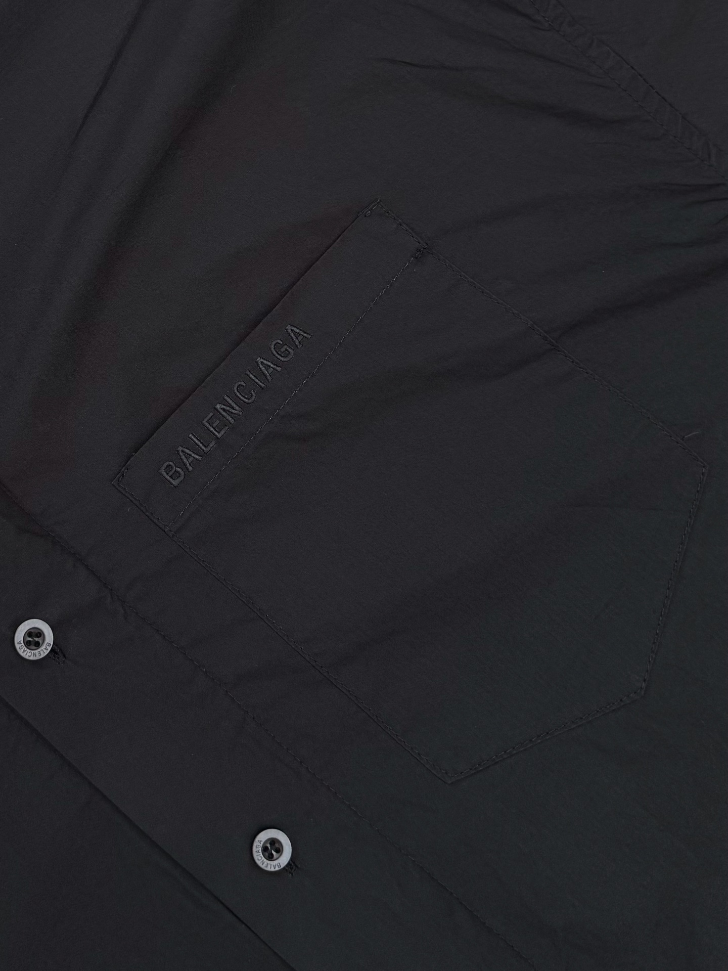 p775 Bal Paris 25ss letter embroidered long-sleeved shirt SMS: xs s m - 图片 6