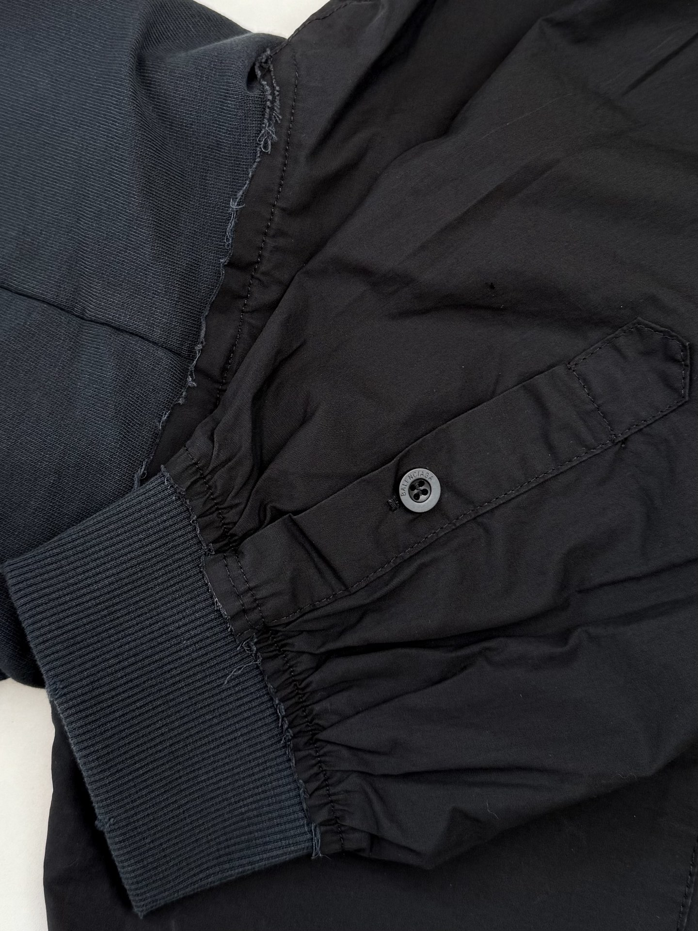 p775 Bal Paris 25ss letter embroidered long-sleeved shirt SMS: xs s m - 图片 8