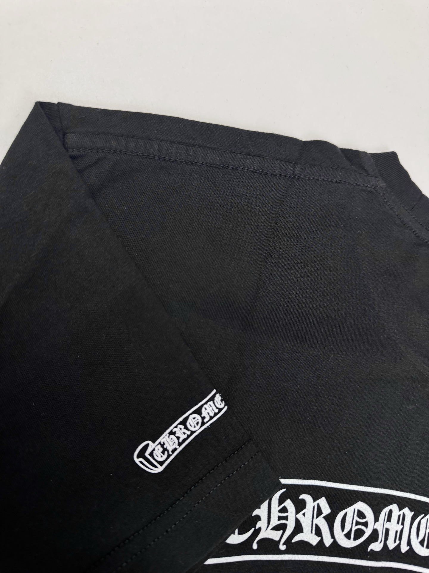 Chrome Hearts CH 克罗心Vintage十字架马蹄藤蔓宝剑水洗长袖T恤