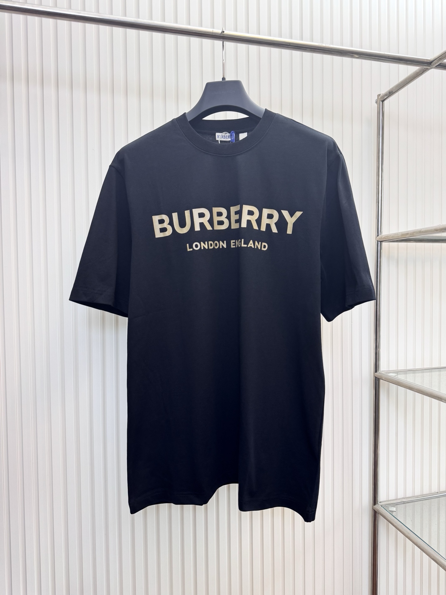Burberry Bbr 巴宝莉胸前字母圆领短袖T恤