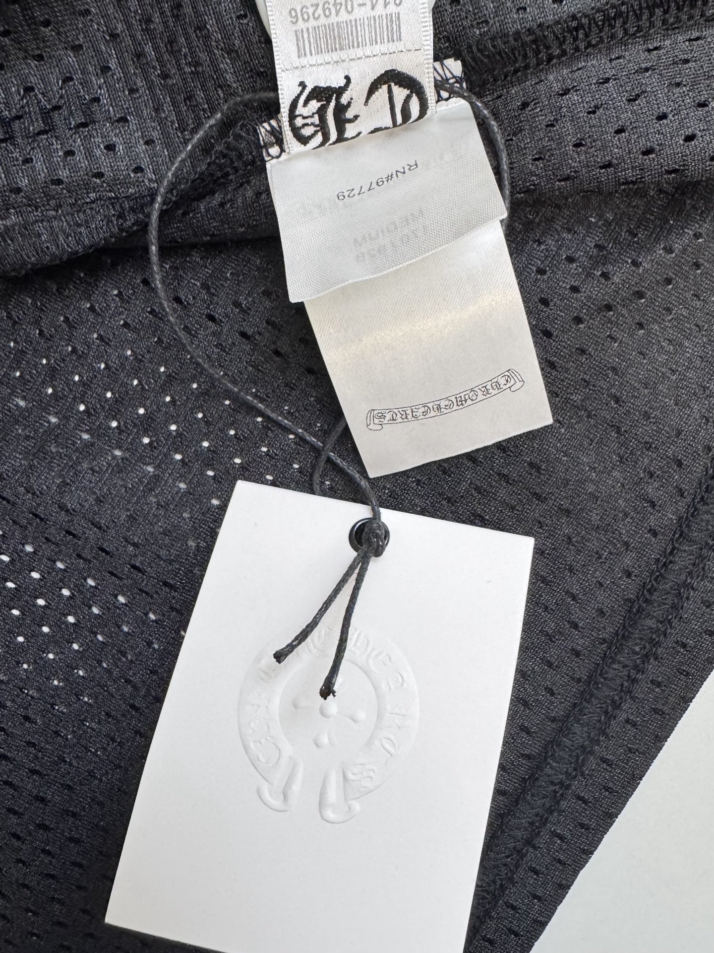 Chrome Hearts CH 克罗心 25ss黑色款V领网眼短袖款冰球服