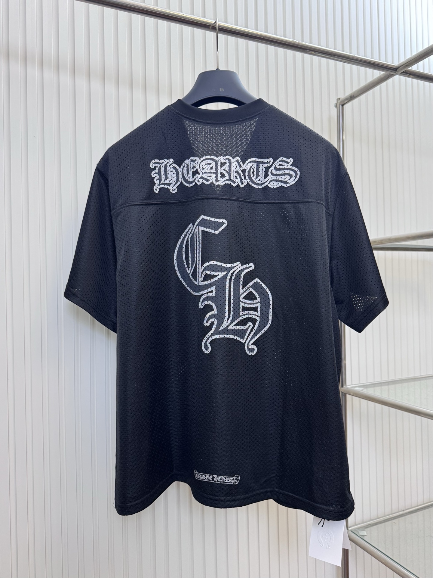 Chrome Hearts CH 克罗心 25ss黑色款V领网眼短袖款冰球服