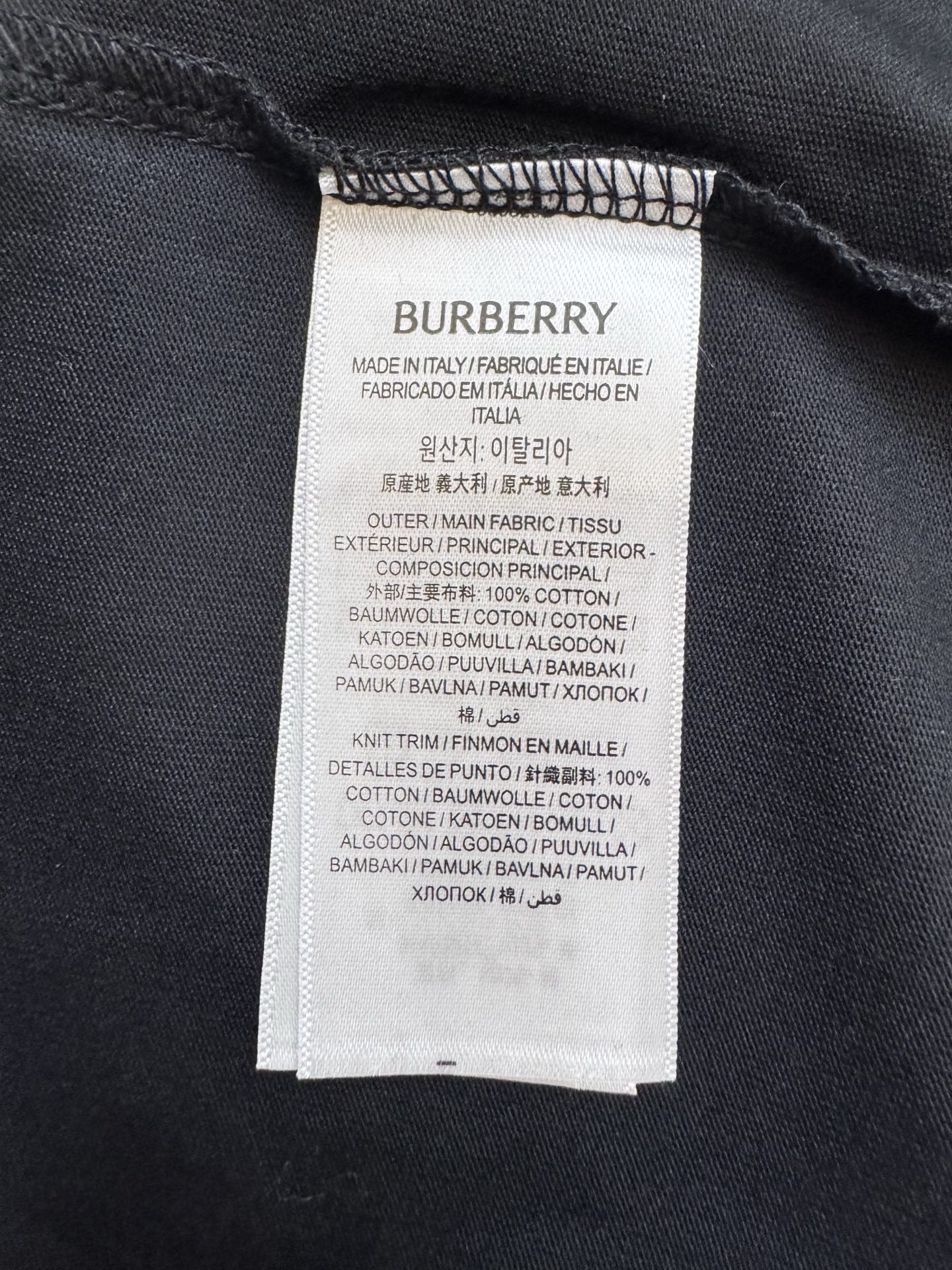 Burberry Bbr 巴宝莉 SS26格纹骑士马术印章刺绣圆领短袖T恤