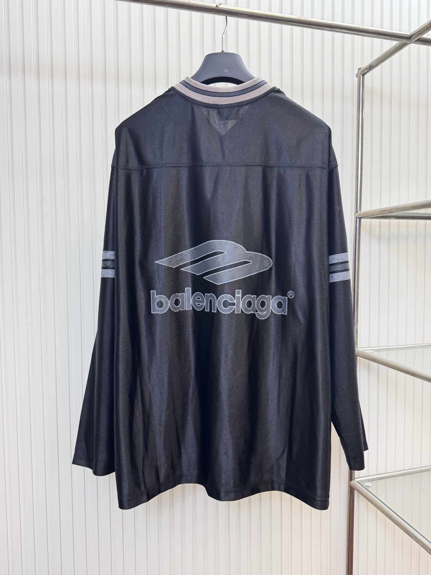 Balenciaga Bal 巴黎世家 FW25橄榄球系列3m球衣透气长袖T恤
