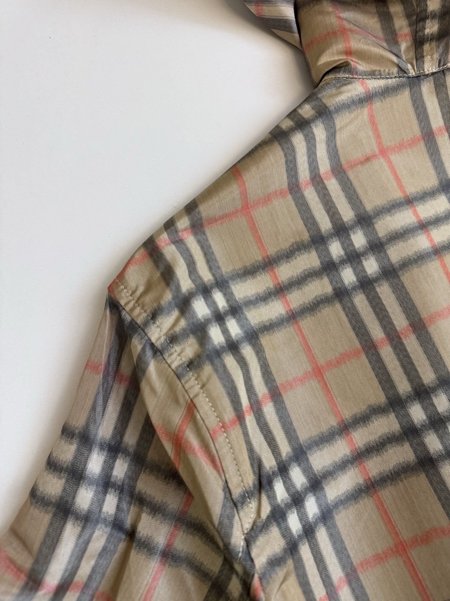 Burberry Bbr 巴宝莉格纹渐变连帽夹克外套